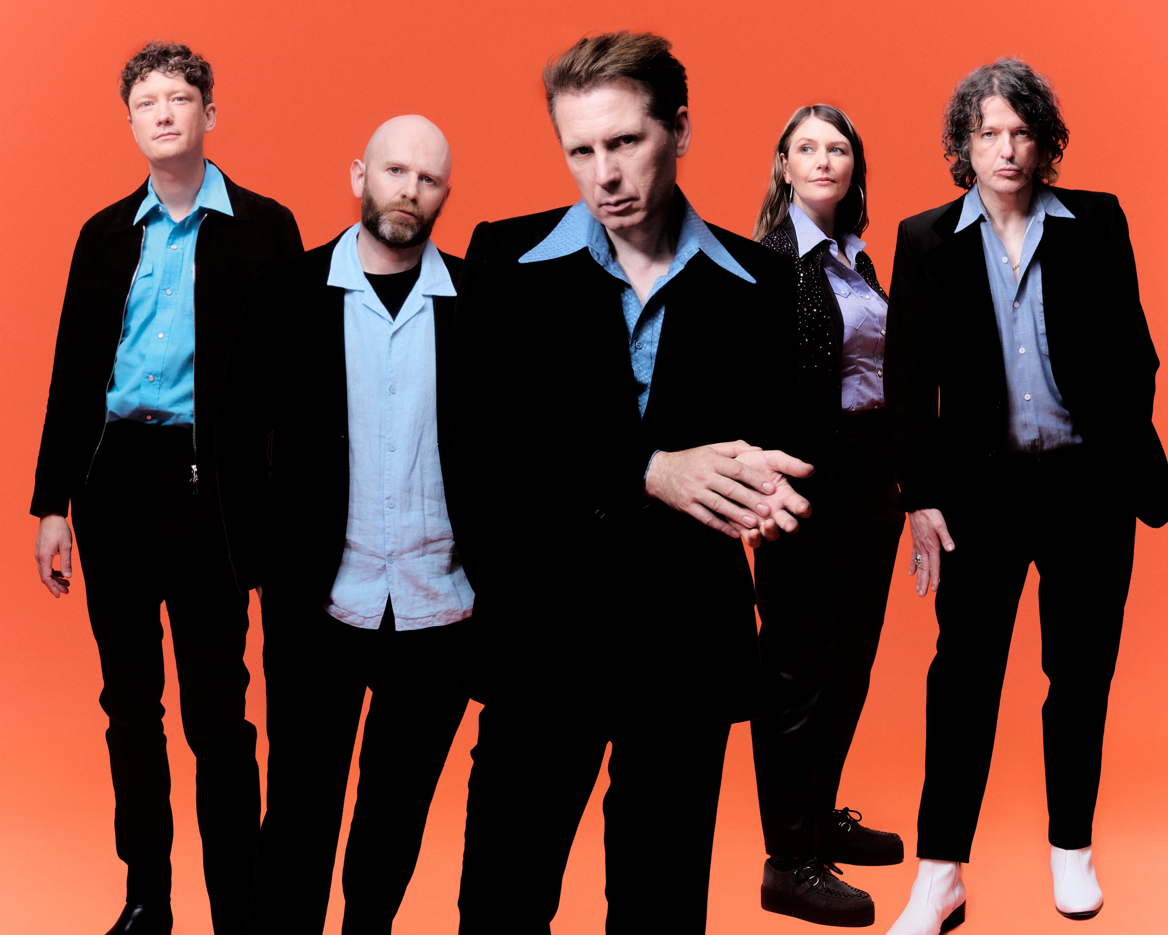 Scottish band Franz Ferdinand (from left, Julian Corrie, Bob Hardy, Alex Kapranos, Audrey Tait and Dino Bardot) returns to Atlanta for a show at Buckhead Theatre on Wednesday. (Courtesy of Franz Ferdinand)