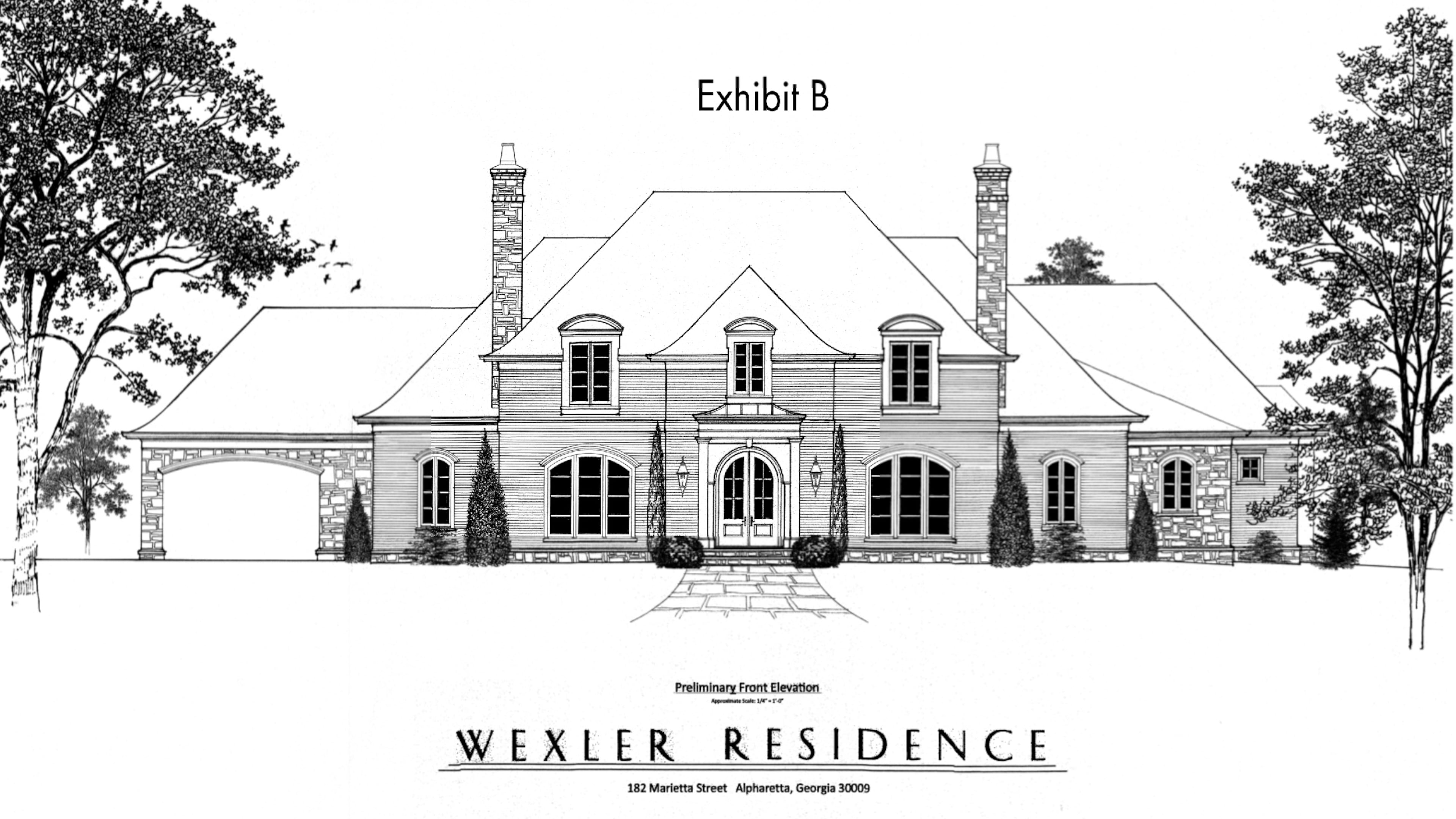 Andrew and Kourtney Wexler recently received zoning approval from Alpharetta that will make way for construction of their new home at 182 Marietta Street in the city’s downtown overlay. (Courtesy City of Alpharetta)