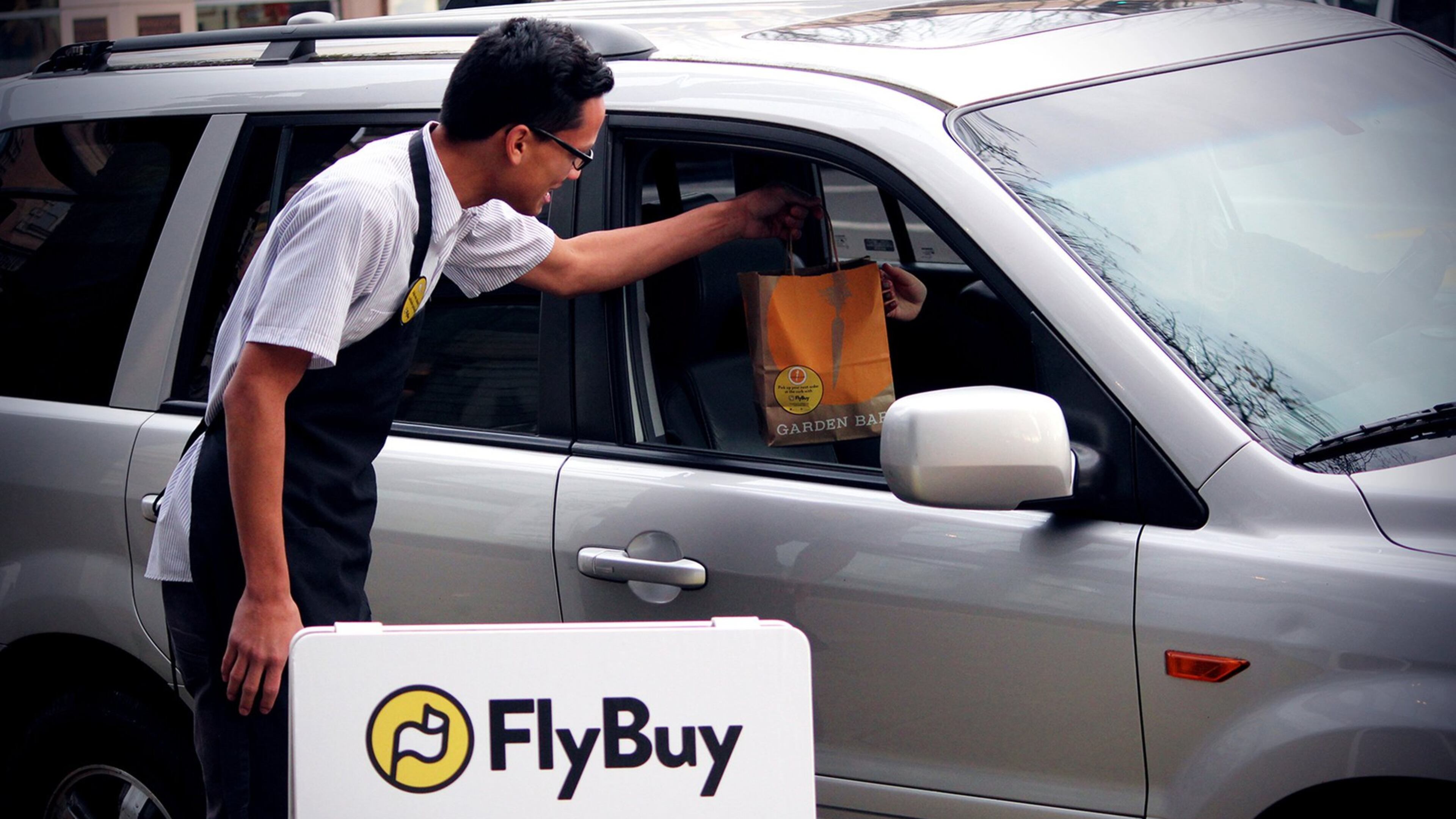 The app is designed so that restaurants have the order ready and outside for handoff when customers drive up. (Courtesy Flybuy Technologies)