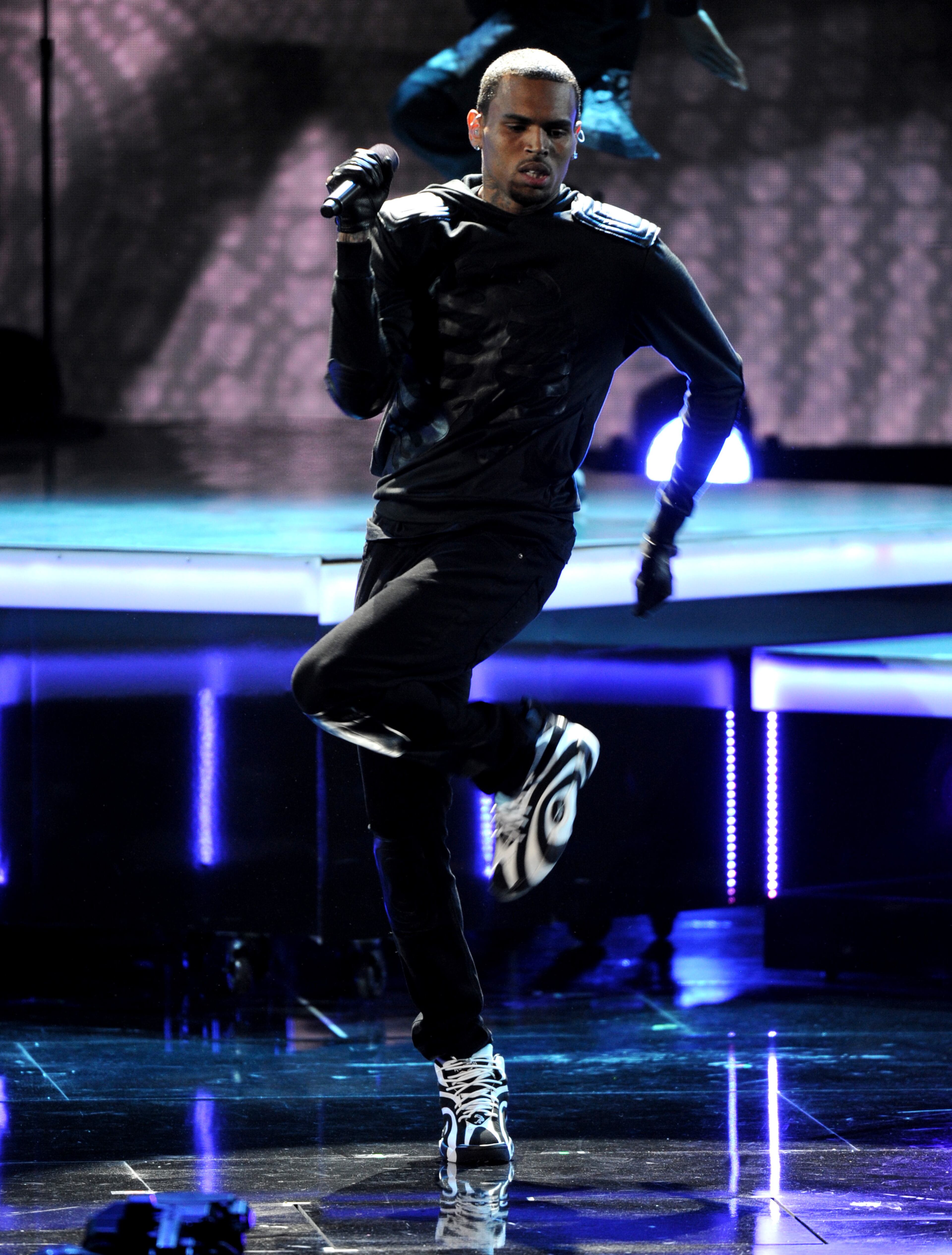 Chris Brown performs onstage at the BET Awards at the Nokia Theatre on Sunday, June 30, 2013, in Los Angeles. (Photo by Frank Micelotta/Invision/AP)