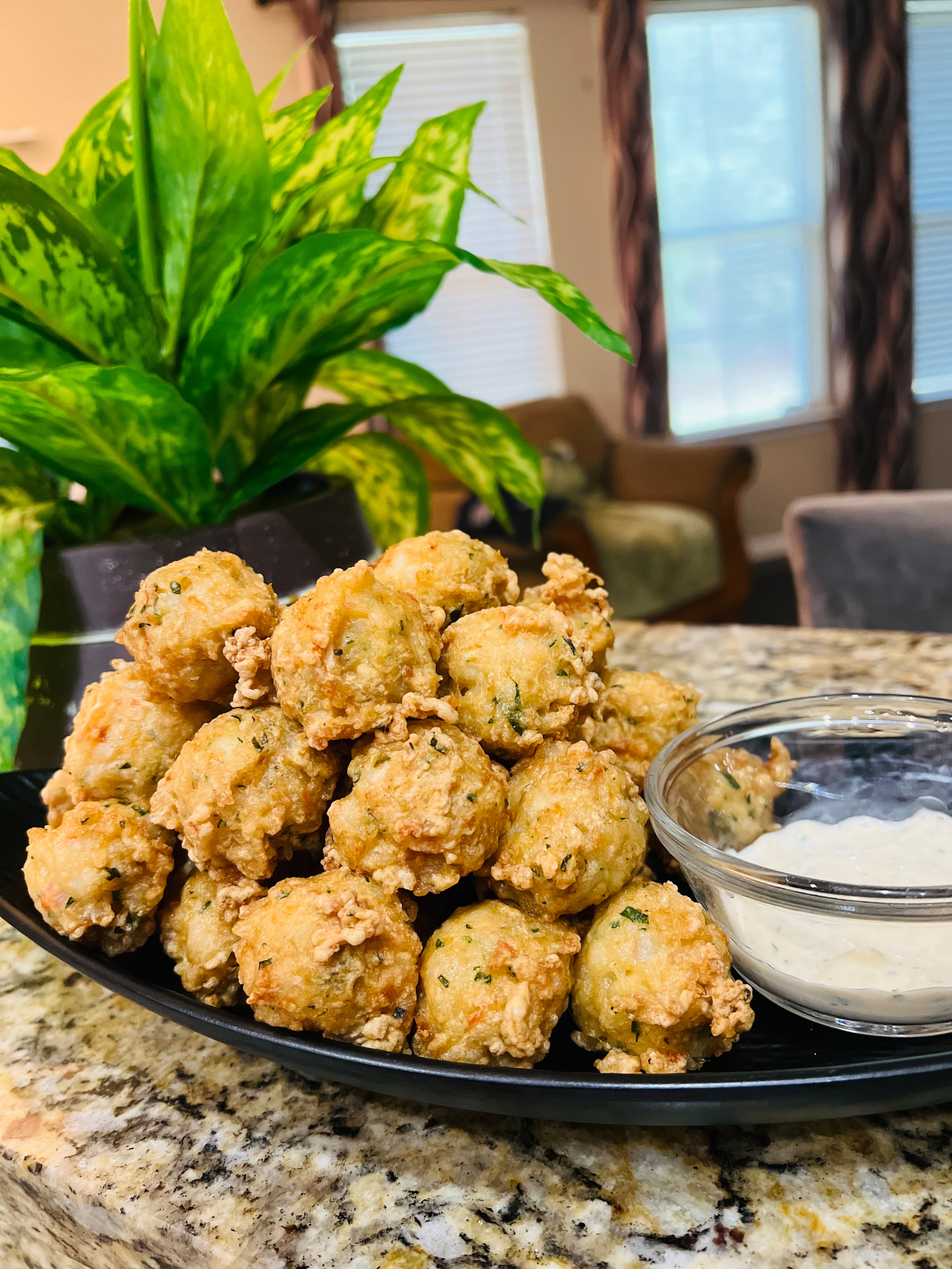 Shrimp and crab fritters. (Rhonda Mitchell/Courtesy of Kevin Mitchell)