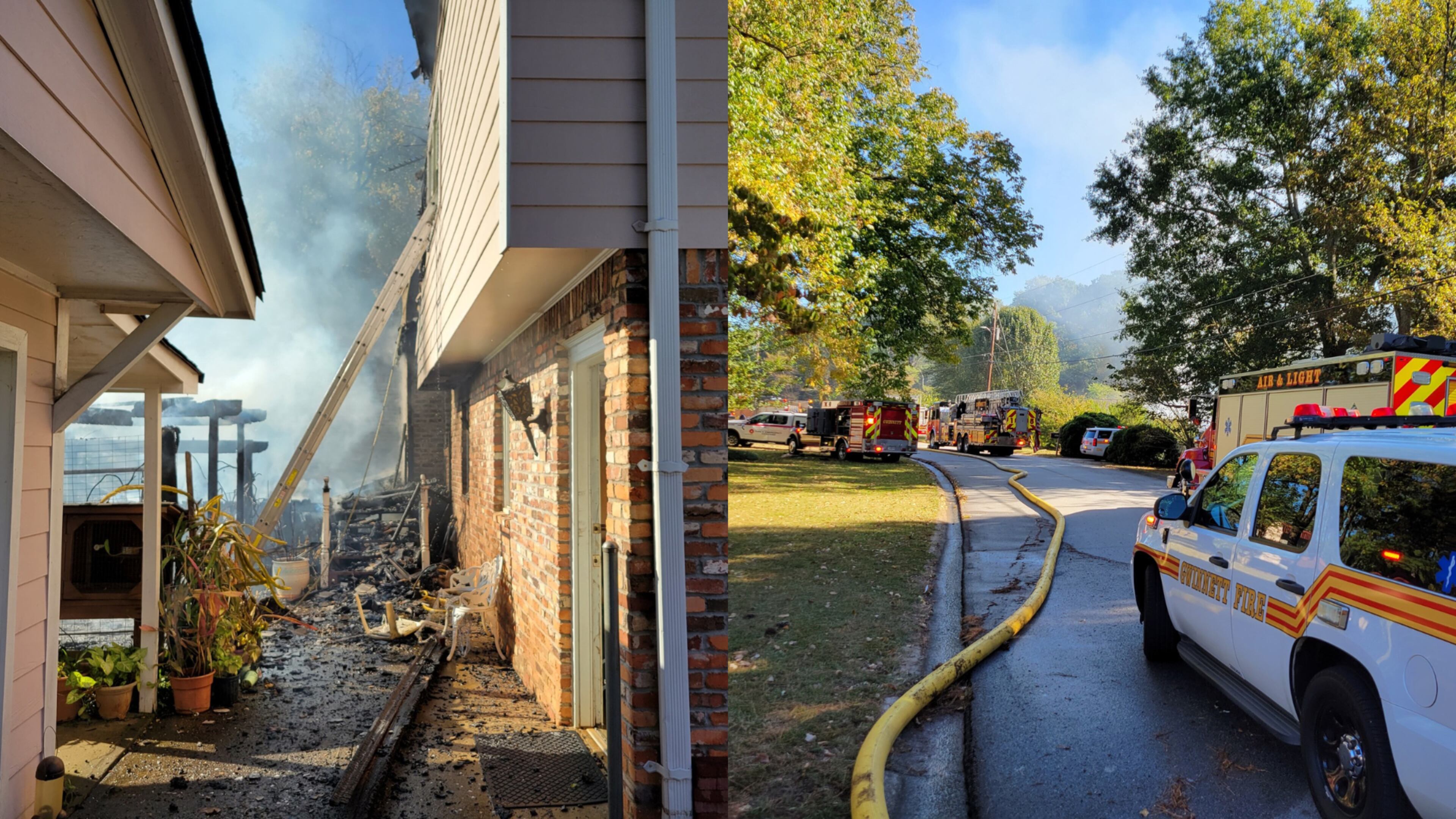 A house fire in Gwinnett County displaced three people Wednesday afternoon.