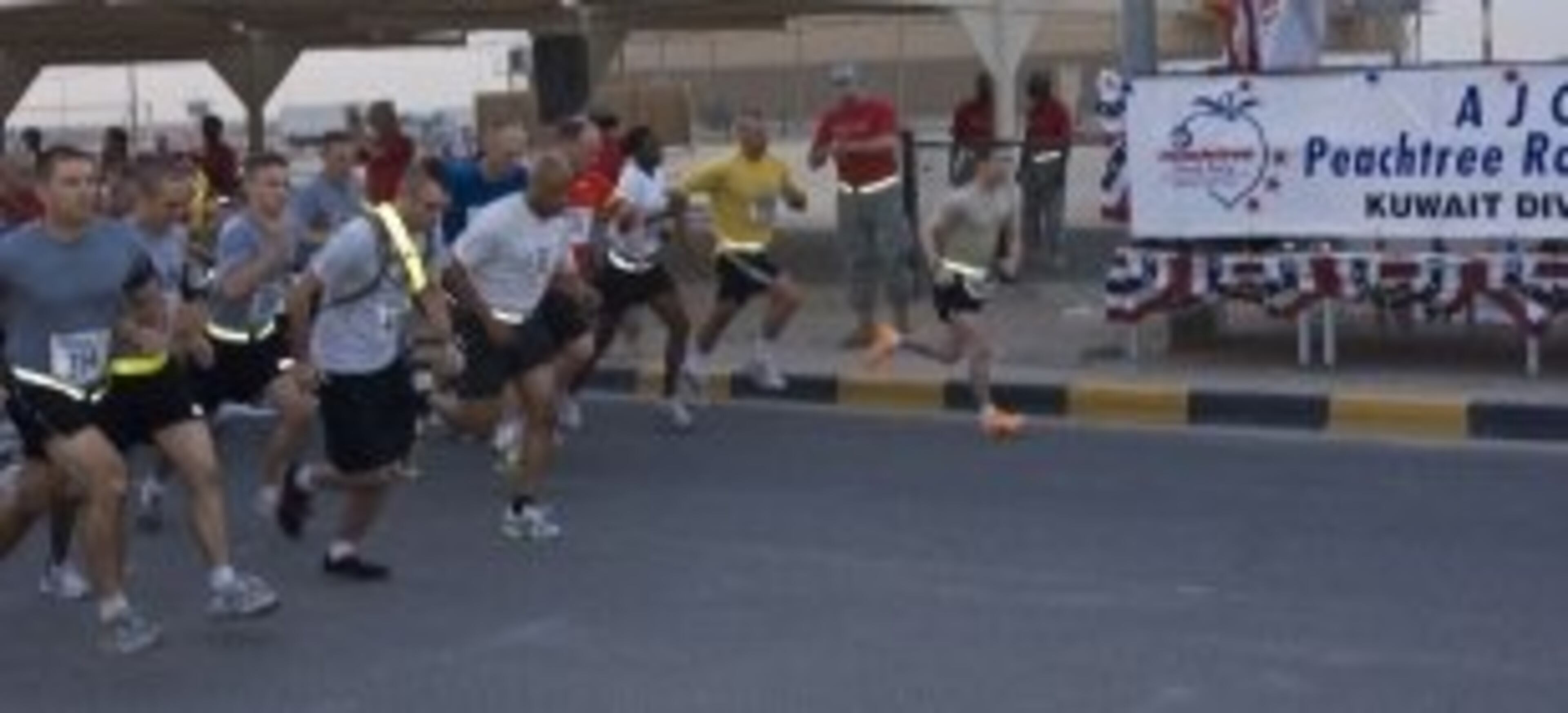 Service members, Department of Defense employees and divilian contractors participated in the race.