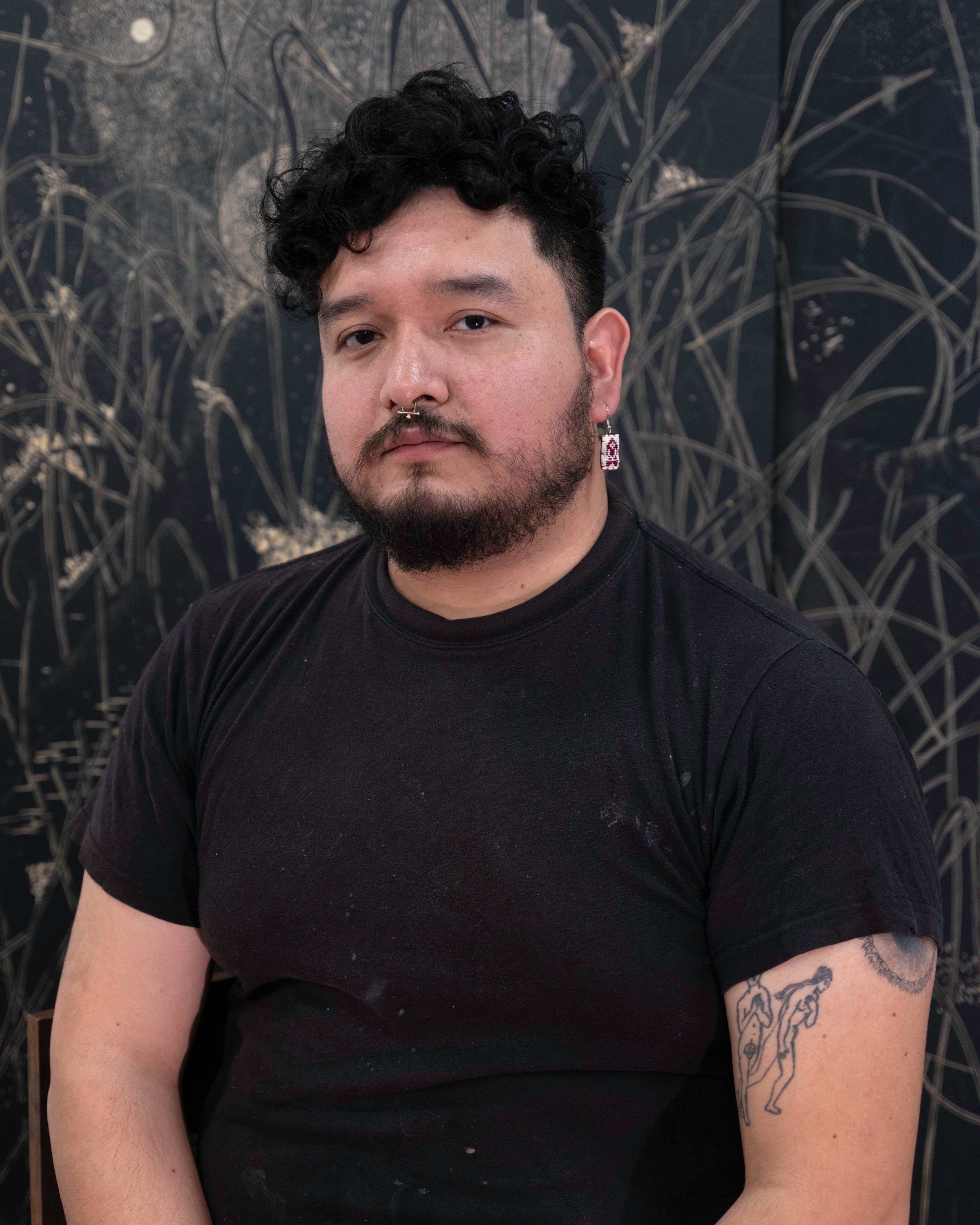 “I’m really interested in history and the past and how we preserve information,” says artist Sergio Suárez. (Walter Bankson/Courtesy of Johnson Lowe Gallery)