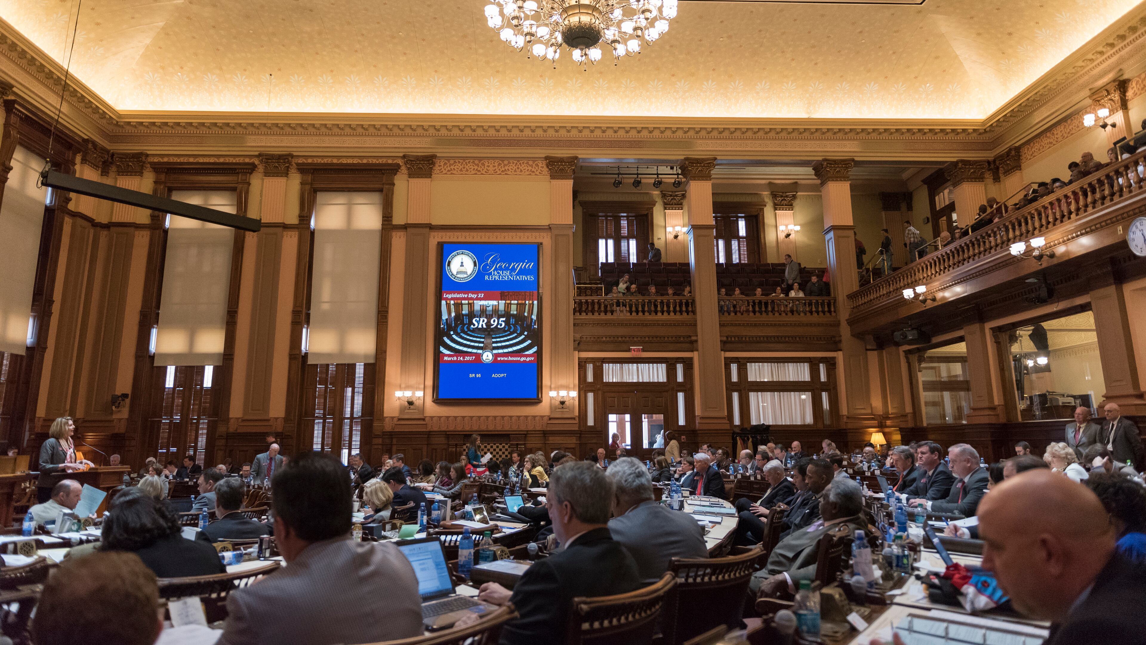 March 14, 2017, Atlanta - Rep. Jan Jones, R - Milton, argues Senate Resolution 95 during legislative session in Atlanta, Georgia, on Tuesday, March 14, 2017. The House voted 101-74 against Senate Resolution 95. (DAVID BARNES / SPECIAL)