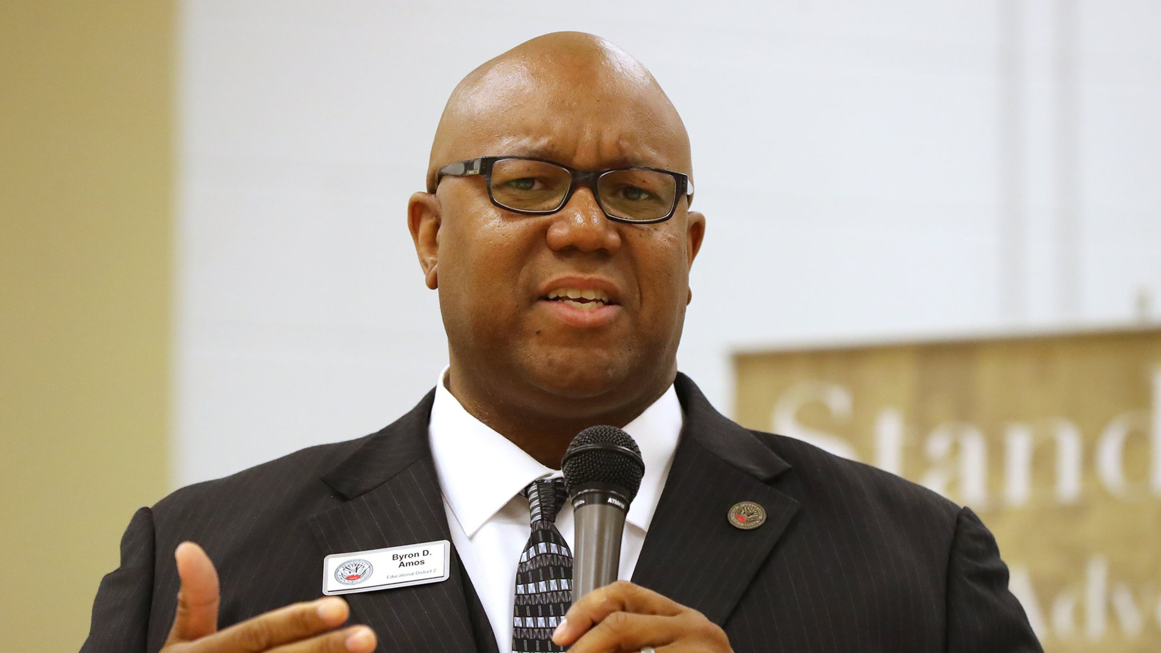 Atlanta school board member Byron Amos is among 10 candidates running in the March 19 special election for the Atlanta City Council District 3 seat. Curtis Compton/ccompton@ajc.com