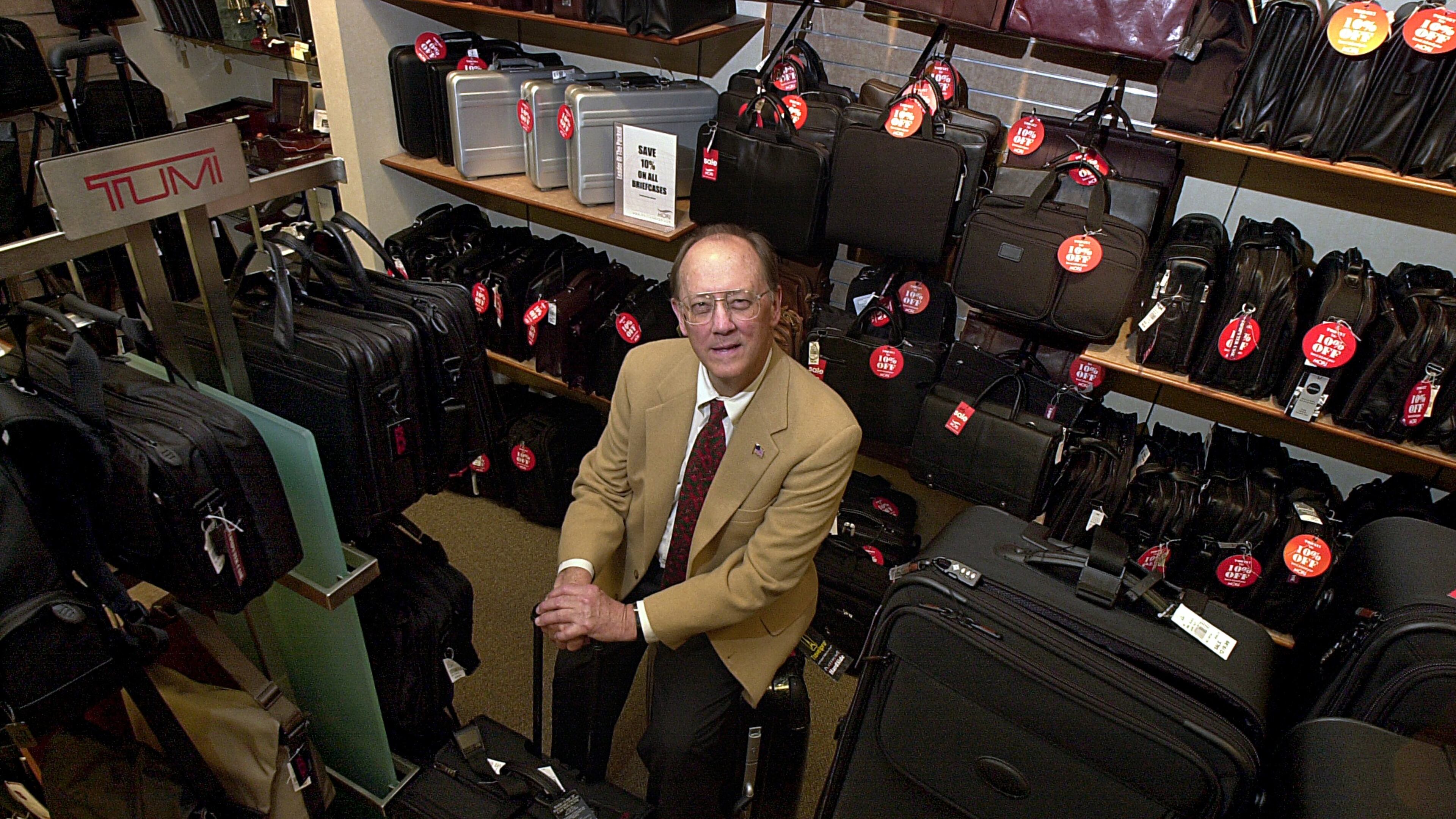 Jean A. Mori and his wife Betty started Mori Luggage & Gifts, which grew into a regional chain of retail stores. (SUNNY SUNG/STAFF)