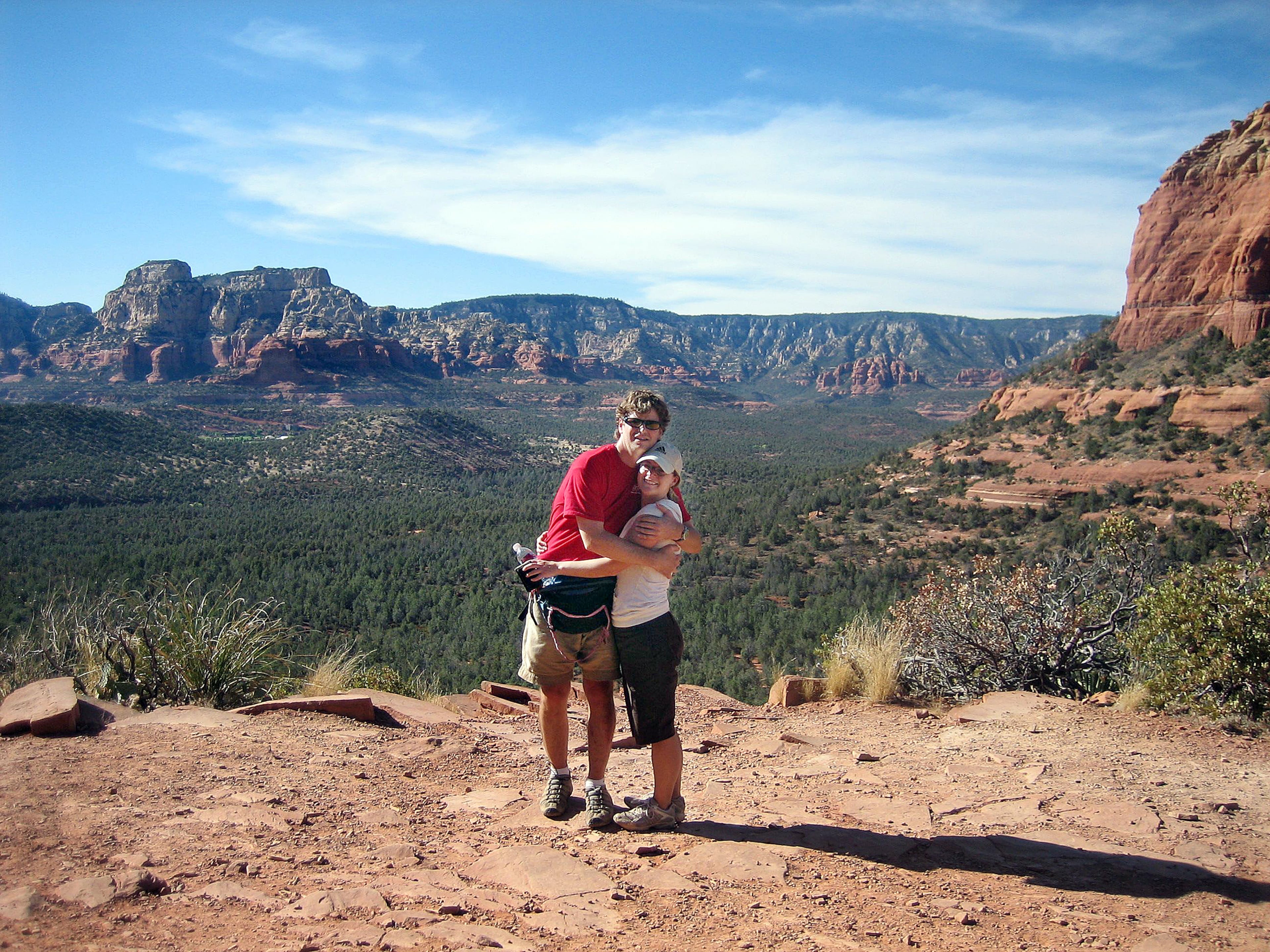 Misty and Jason on a hiking trip in Sedona, Arizona, on June 30, 2007. In 2008, Misty took a job in Georgia and she and Jason broke up. It was a year later when they reconnected. That year they spent apart was the longest year of Misty's life. Until 2013, that is. FAMILY PHOTO