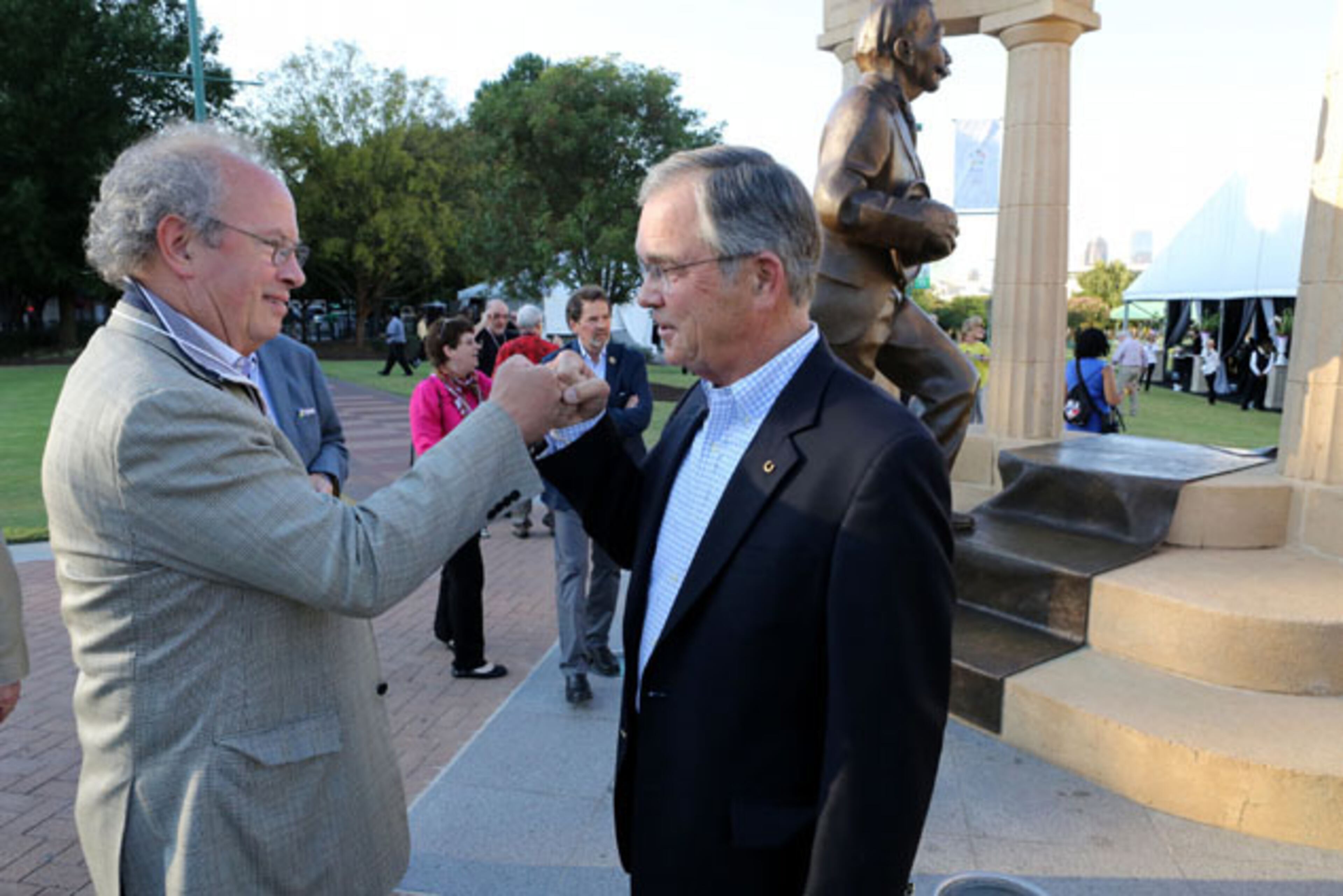 "Dreamers and Believers" was the theme for the reunion event of the 25th anniversary of the announcement that Atlanta was selected to host the 1996 Olympic Games. The reception took place on Friday, September 18, 2015 in Centennial Olympic Park and featured emcee Monica Pearson, Billy Payne, Charlie Battle, Andrew Young, Vince Dooley and a number of Atlanta movers-and-shakers. The longshot effort that was conceived by Billy Payne and a coalition of local business, political and civic leaders will be memorialized by an installation at Centennial Olympic Park. Robb D. Cohen /RobbsPhotos.com