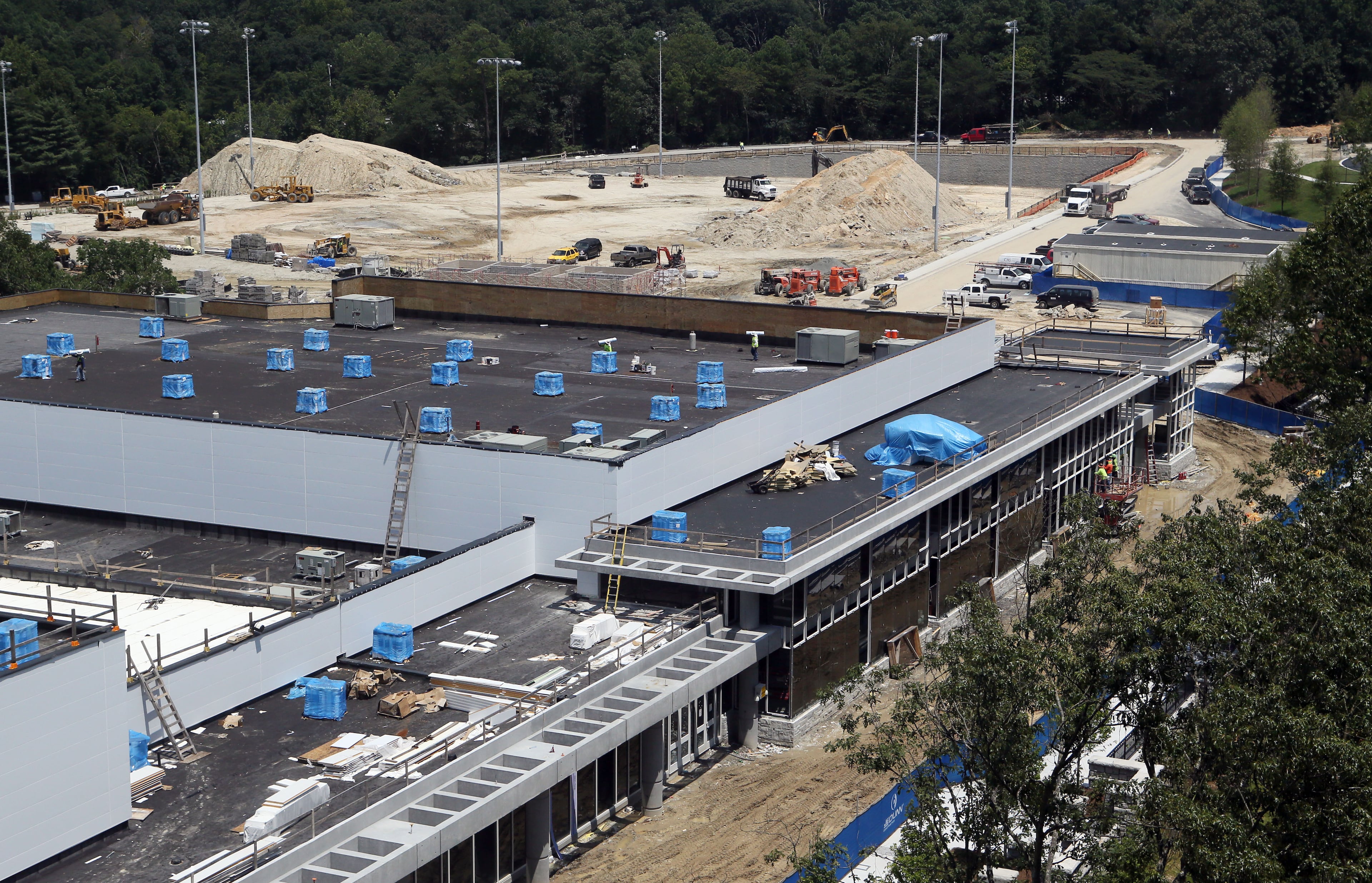 Construction of the baseball field and new wing continues.