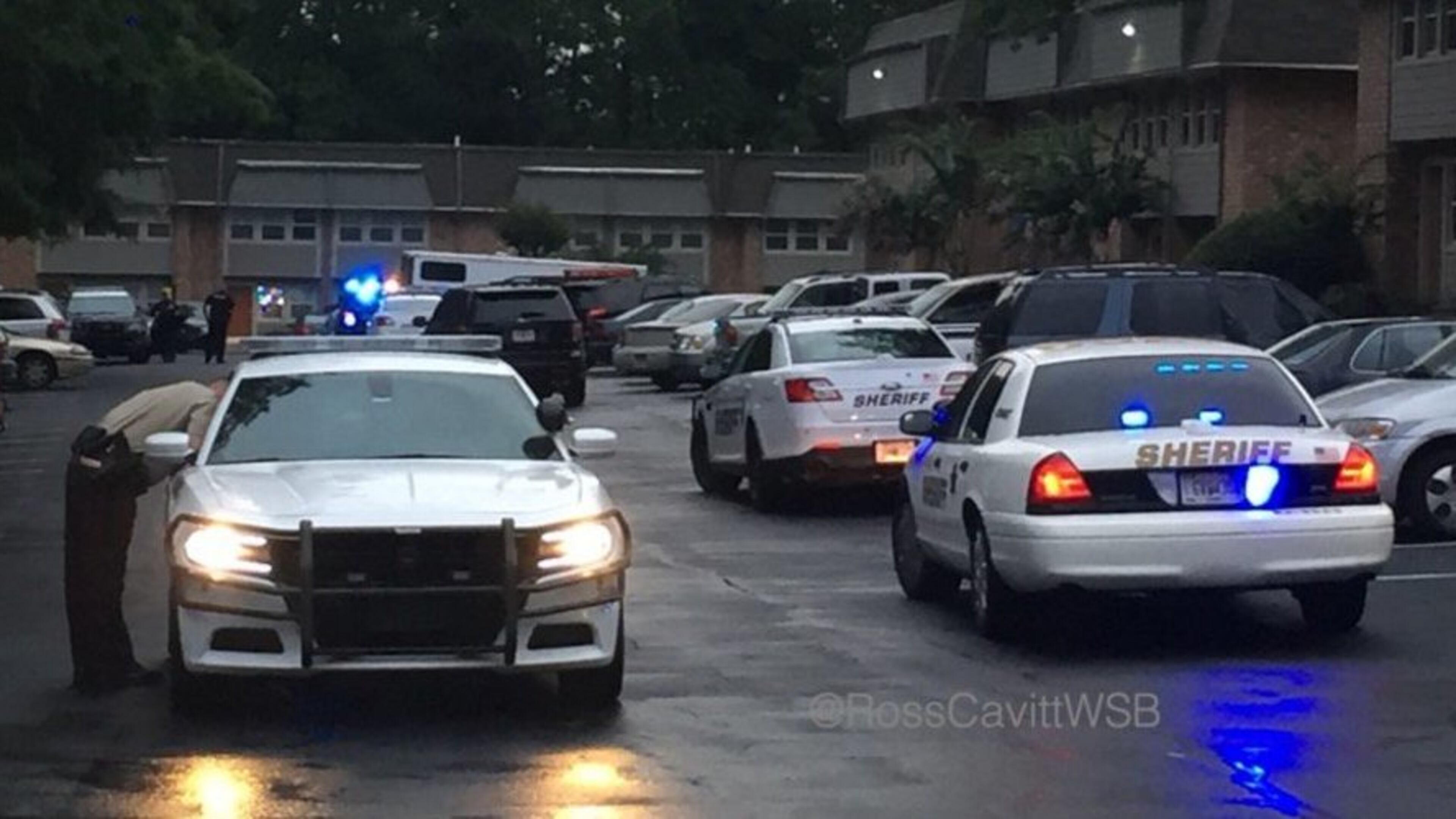 Officials investigated an officer-involved shooting in Cobb County on Thursday. (Credit: Channel 2 Action News)