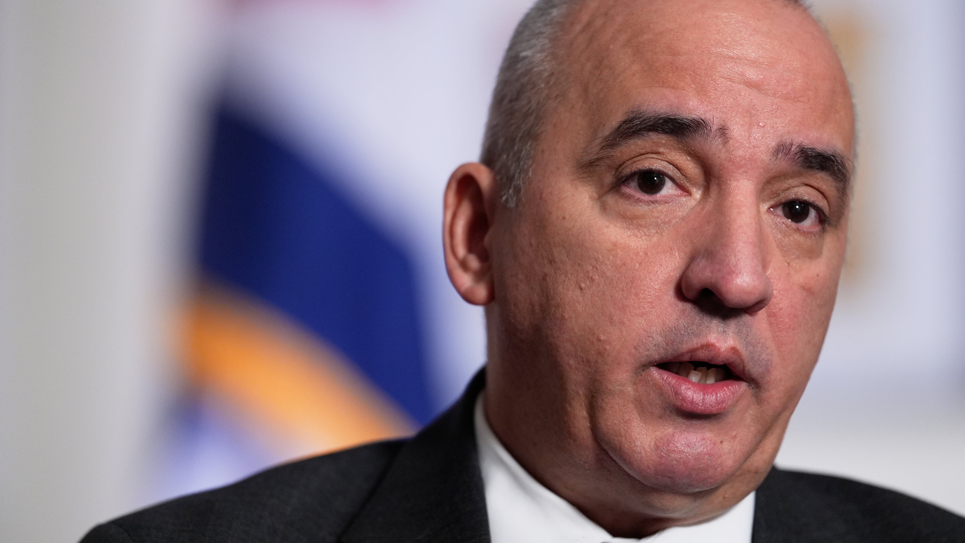 FILE - Ernesto Soberón Guzmán, Cuban ambassador to the United Nations, speaks to reporters in New York, Thursday, April 23, 2026. (AP Photo/Seth Wenig,File)