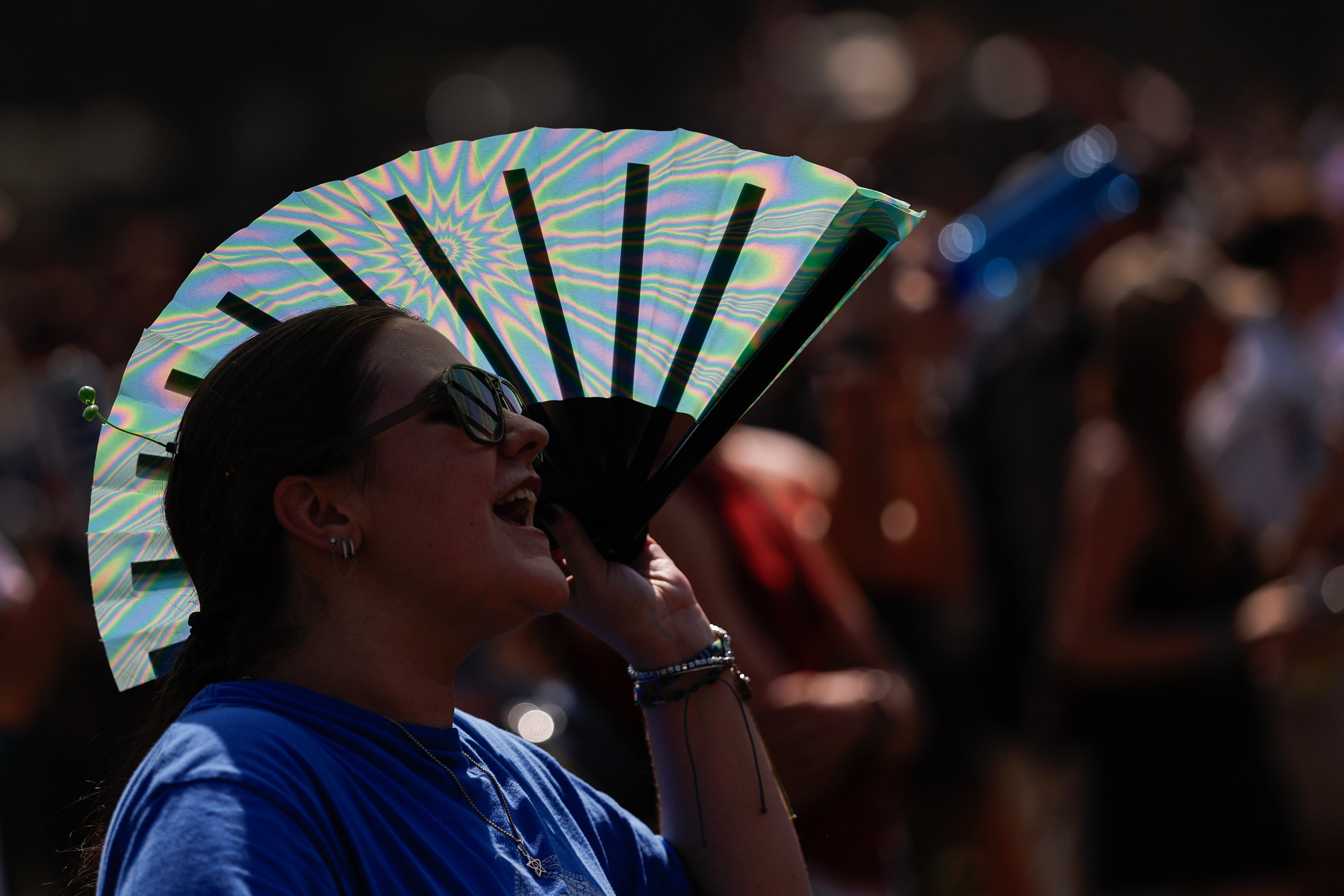 People listen to Sir Chloe perform during the Shaky Knees music festival at Piedmont Park, Saturday, Sept. 19, 2026, in Atlanta. (Erik S. Lesser for the AJC)