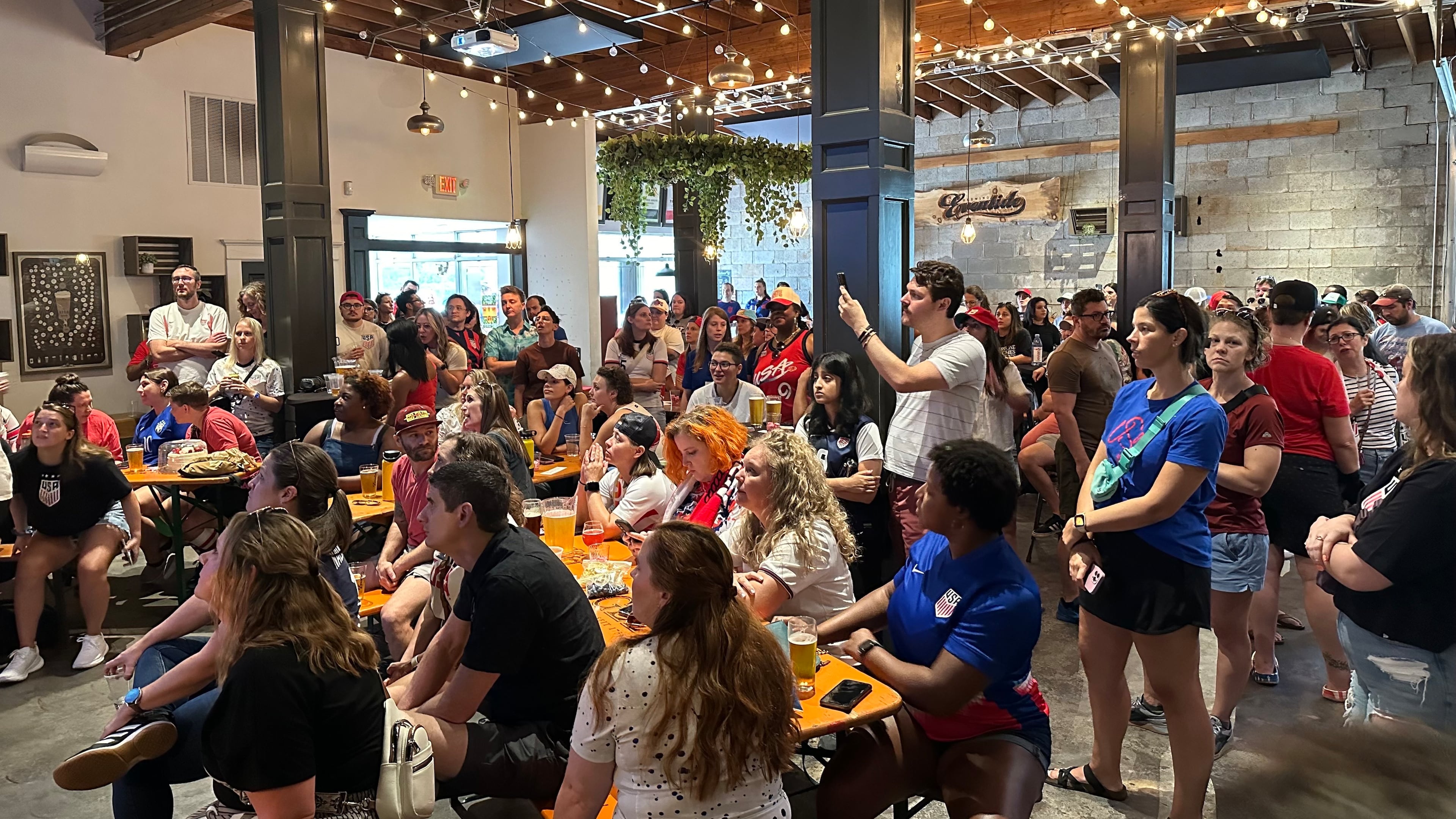 Chelsea Fishman's Jolene Jolene pop-up has filled bars and breweries with fans of women's sports. Sometimes they get so crowded it's standing room only, Fishman said. (Courtesy of Chelsea Fishman)