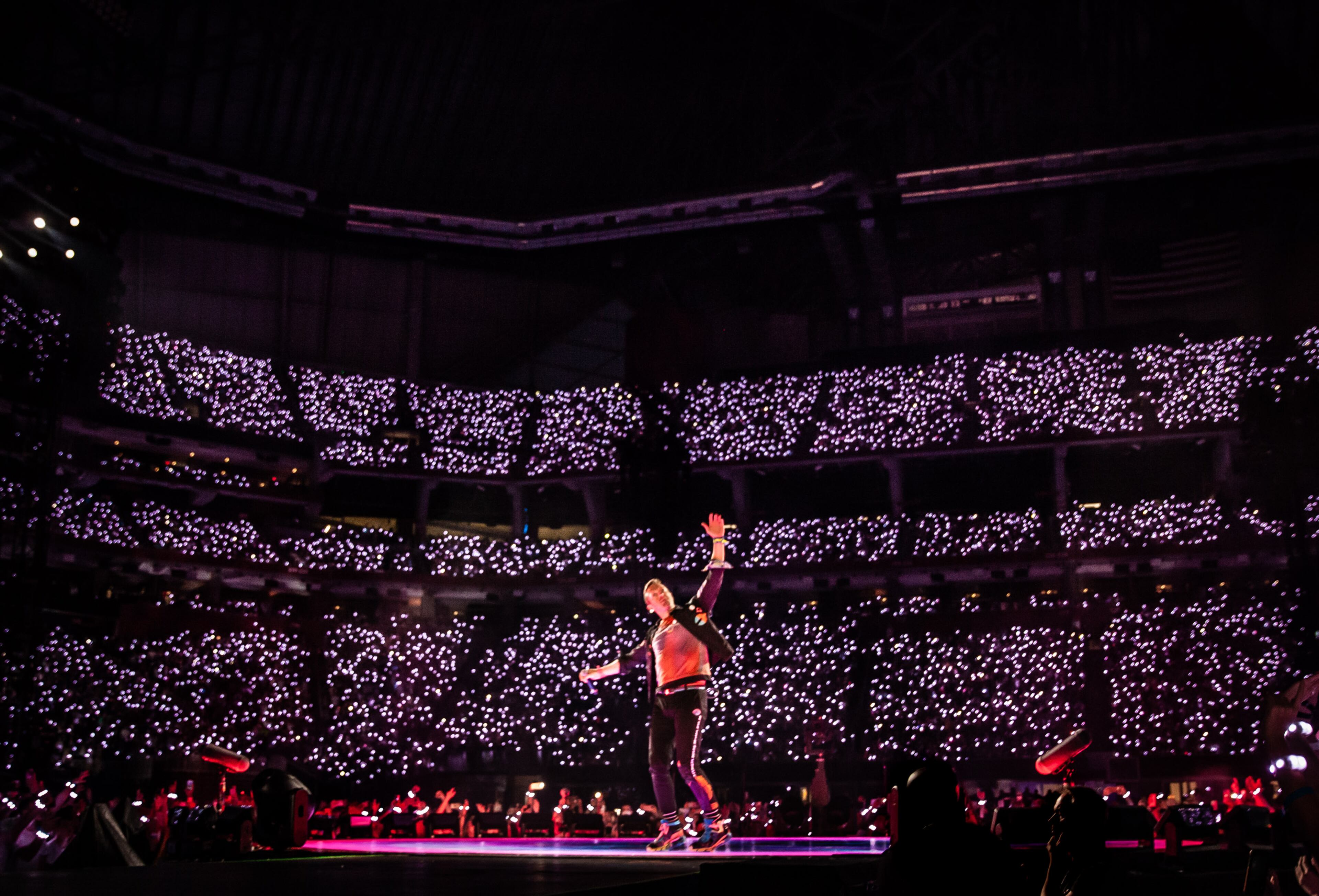 Coldplay wows a packed Mercedes-Benz Stadium on the Music of the Spheres World Tour stop in Atlanta on Saturday night, June 11, 2022. (Ryan Fleisher for The Atlanta Journal-Constitution)
