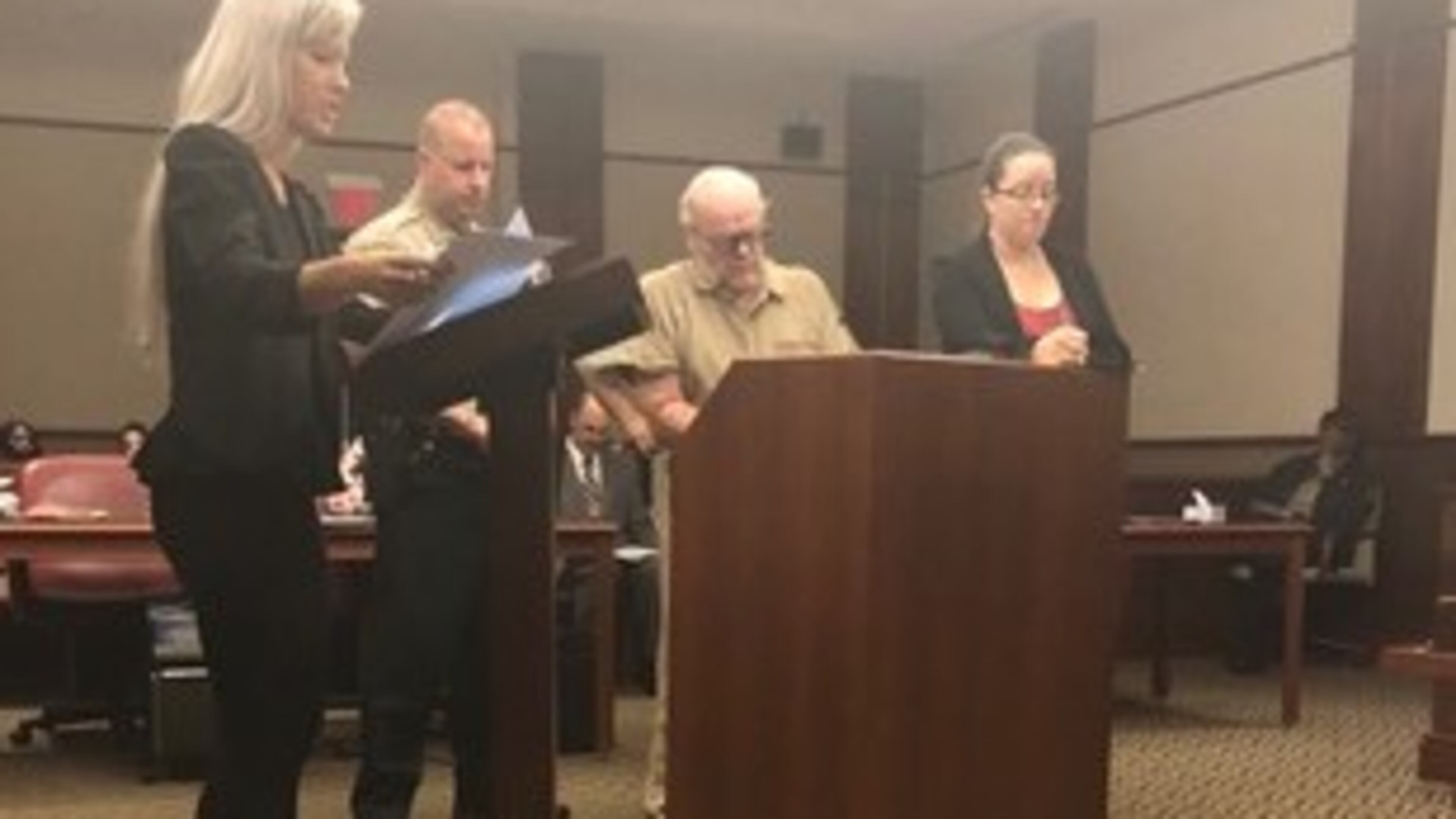 James Levi Stokes (center) was sentenced to life in prison for aggravated sexual battery and aggravated sodomy.