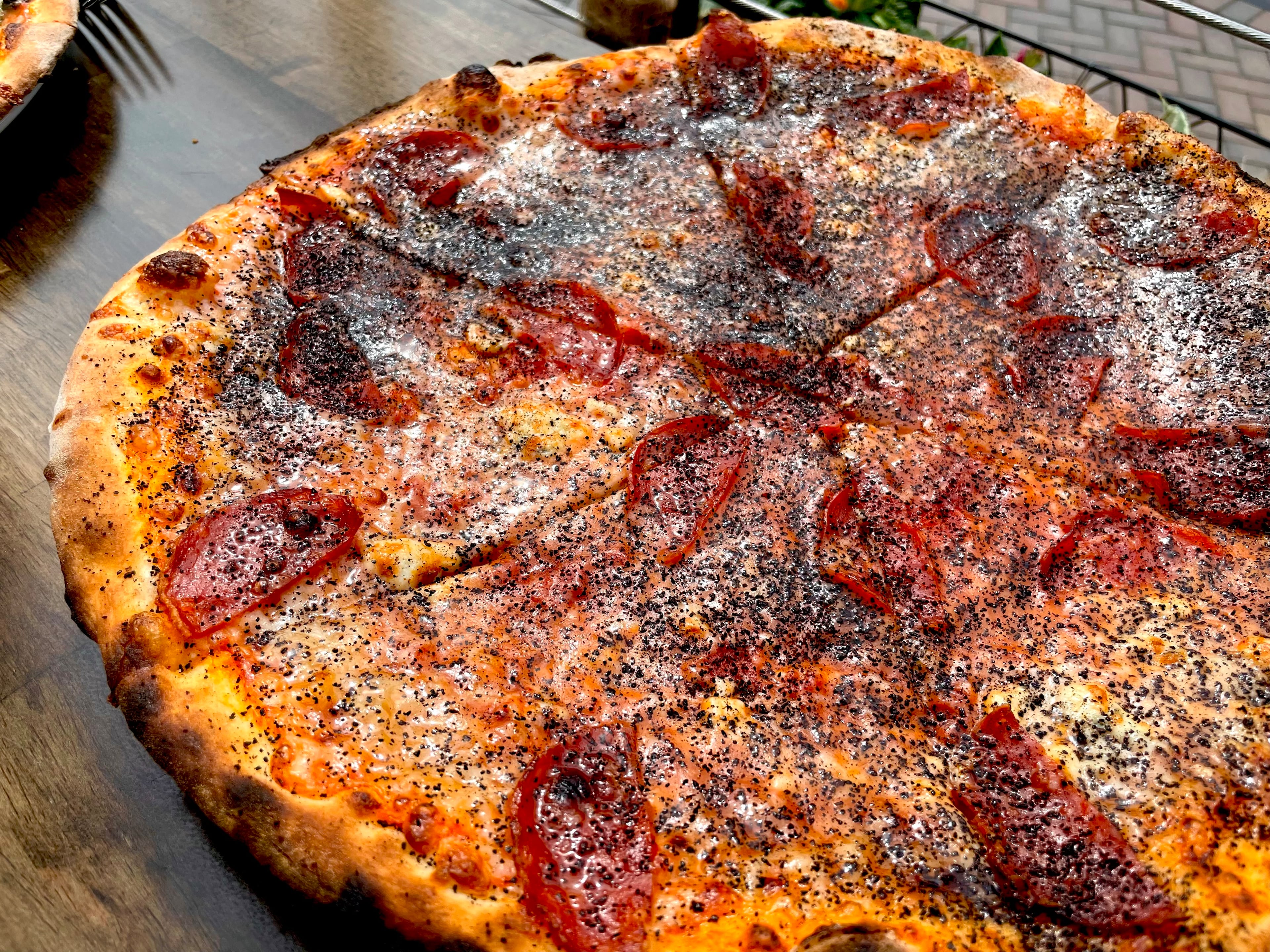 Coffee Paolo pizza at Mister 01 Extraordinary Pizza. (Angela Hansberger for The Atlanta Journal-Constitution)