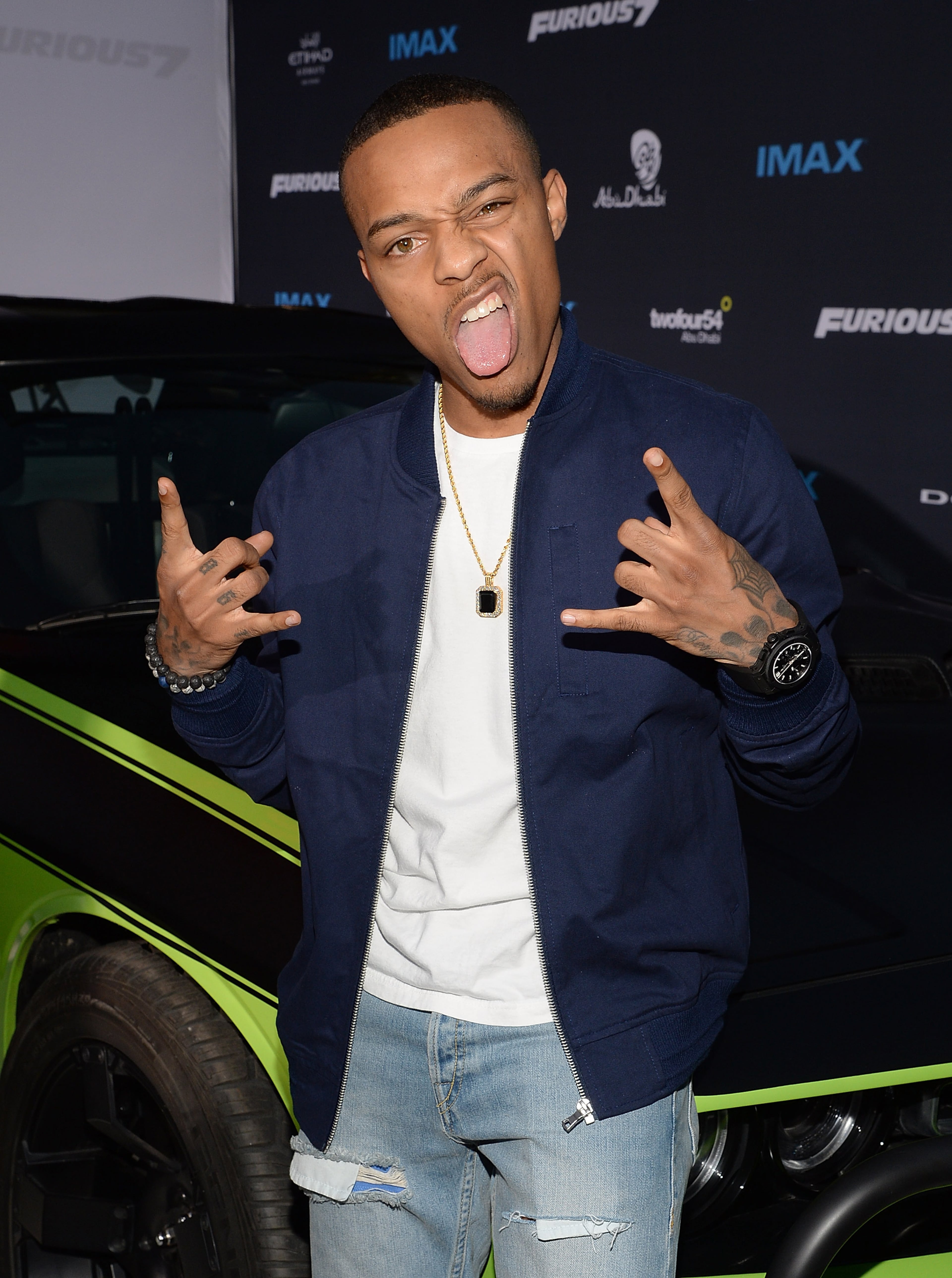 HOLLYWOOD, CA - APRIL 01: Recording artist Bow Wow attends the Furious 7 Los Angeles Premiere Sponsored by Dodge at TCL Chinese 6 Theatres on April 1, 2015 in Hollywood, California. (Photo by Michael Kovac/Getty Images for Dodge)