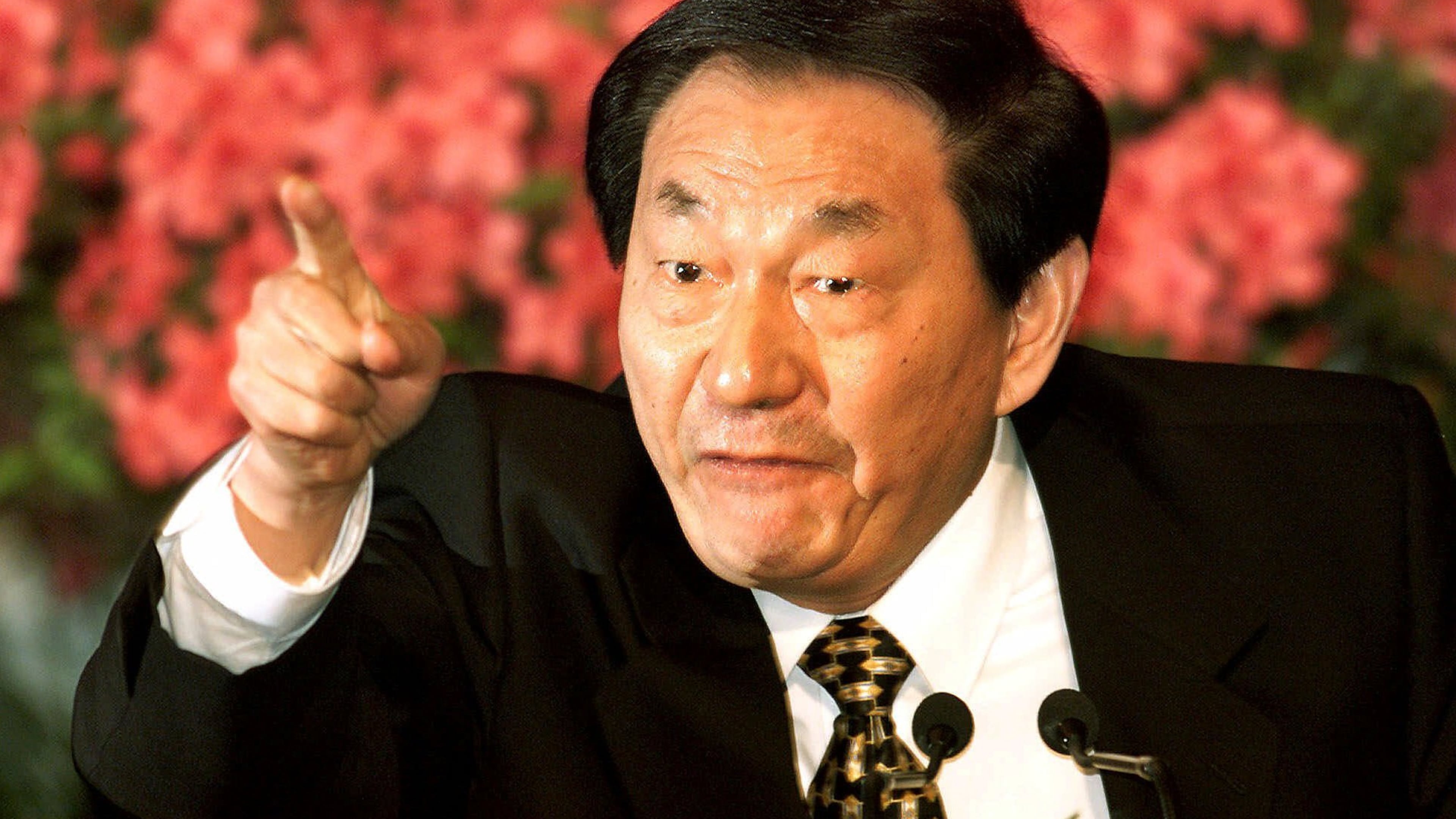 FILE - Chinese Premier Zhu Rongji speaks during a news conference in Beijing, Wednesday, March 15, 2000. (AP Photo/Greg Baker, File)