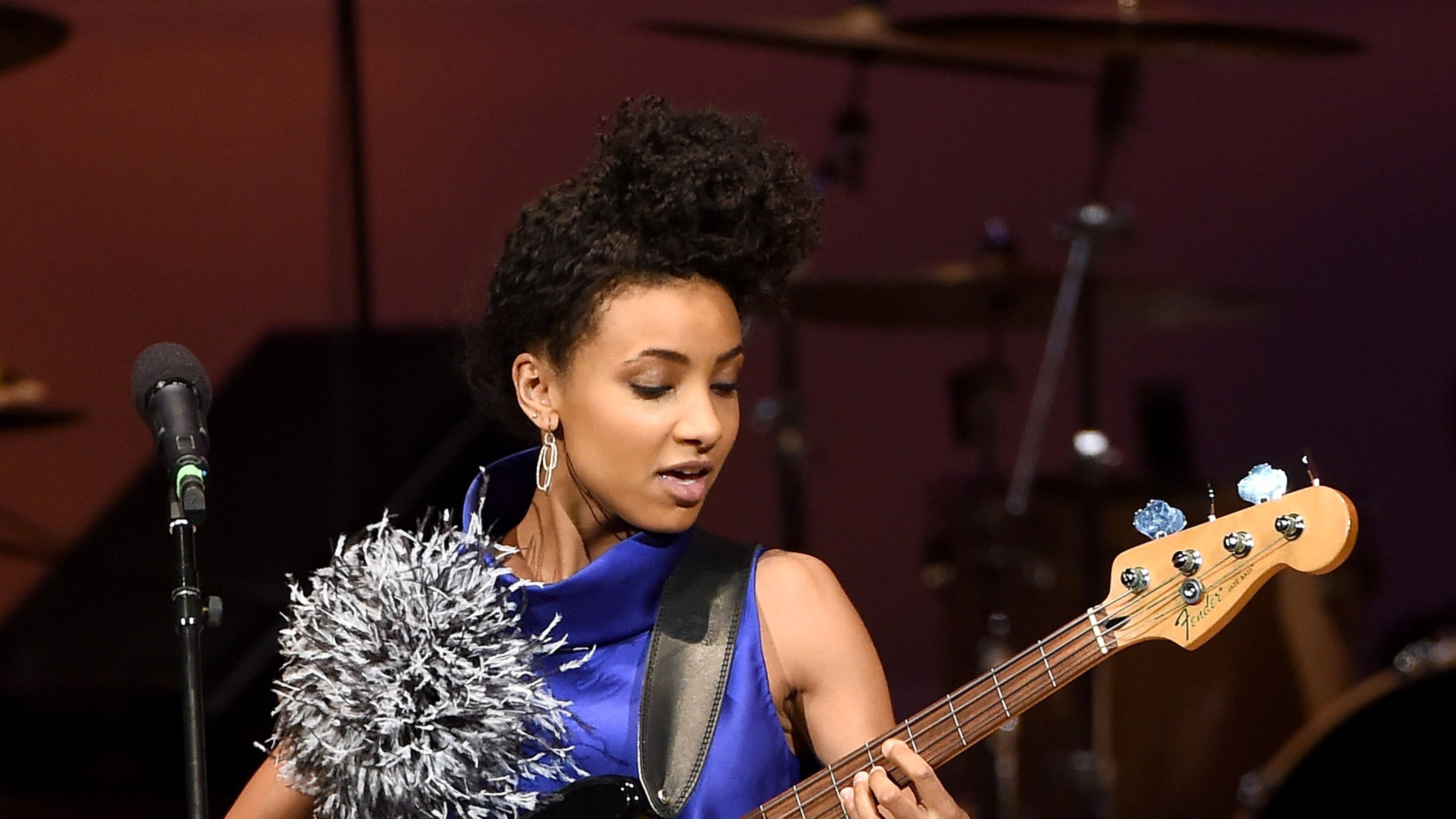 NEW YORK, NY - MARCH 23: Esperanza Spalding performs onstage during The Music Of David Byrne & Talking Heads at Carnegie Hall on March 23, 2015 in New York City. (Photo by Larry Busacca/Getty Images)