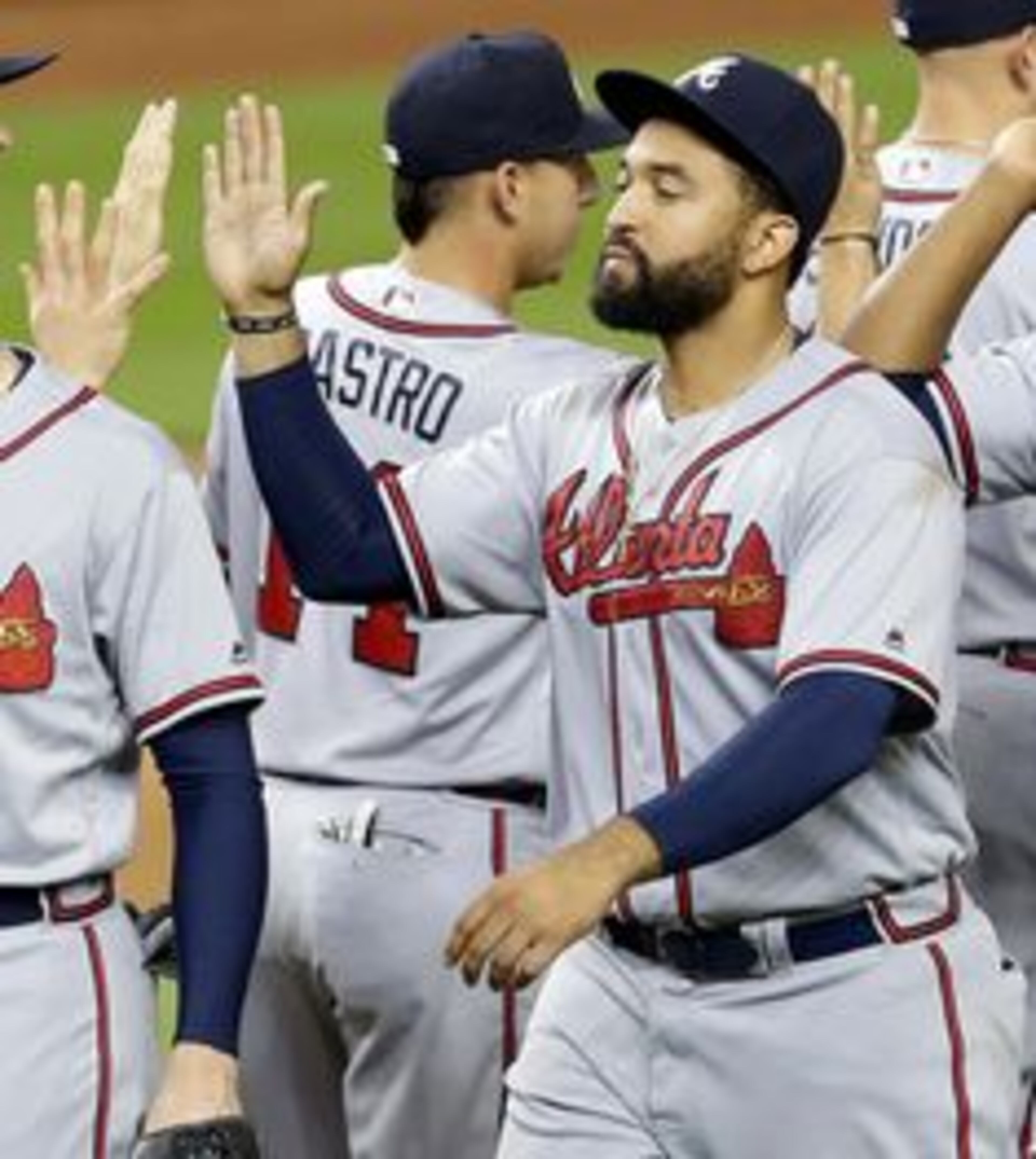 Matt Kemp's impact has been considerable since joining the Braves at the beginning of August 2016. (AP photo)