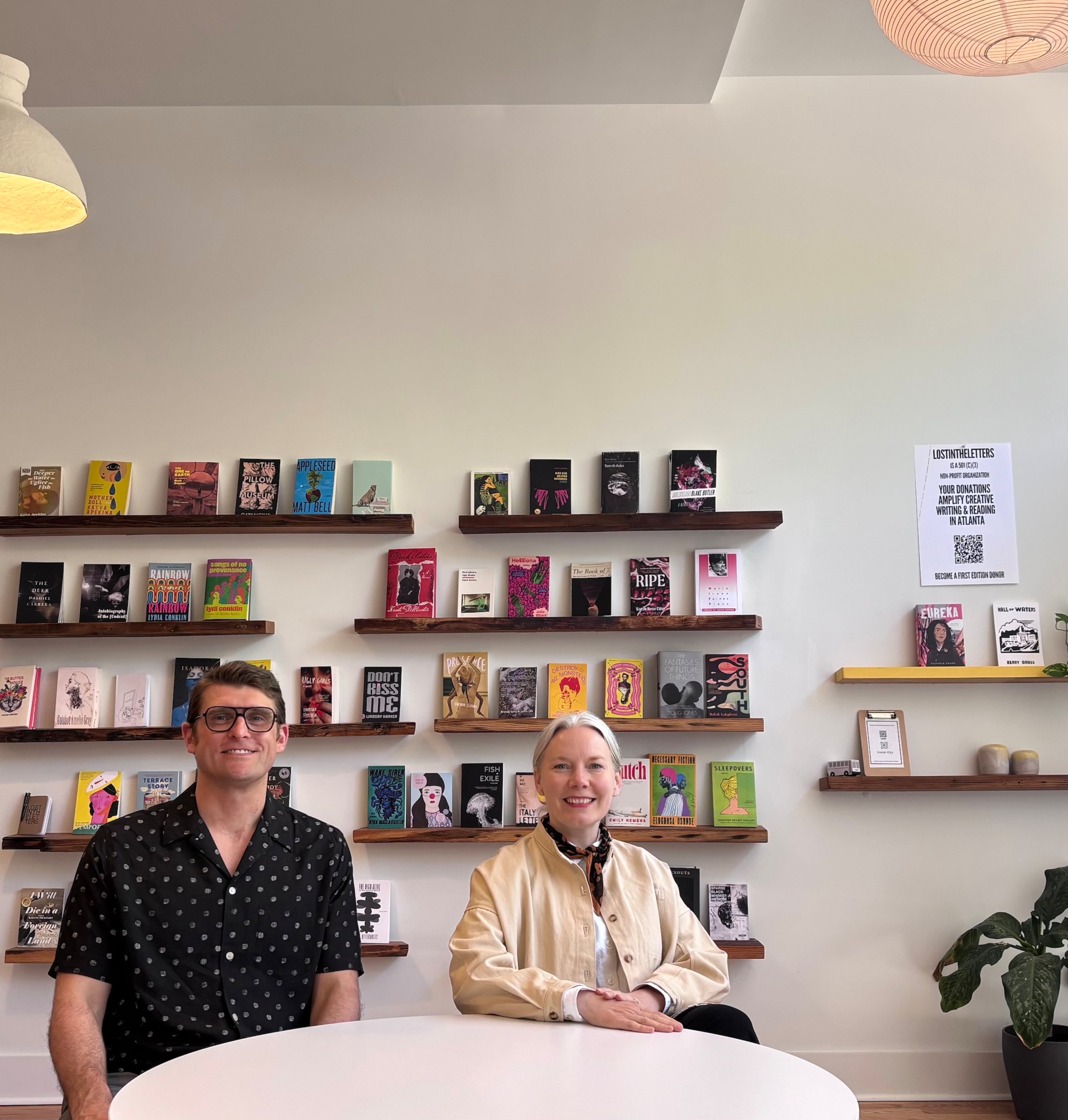 Scott Daughtridge DeMer (left) and Stephanie Dowda DeMer, are the founders of Lostintheletters, a combination bookstore and literary community space. (Courtesy of Lostintheletters)