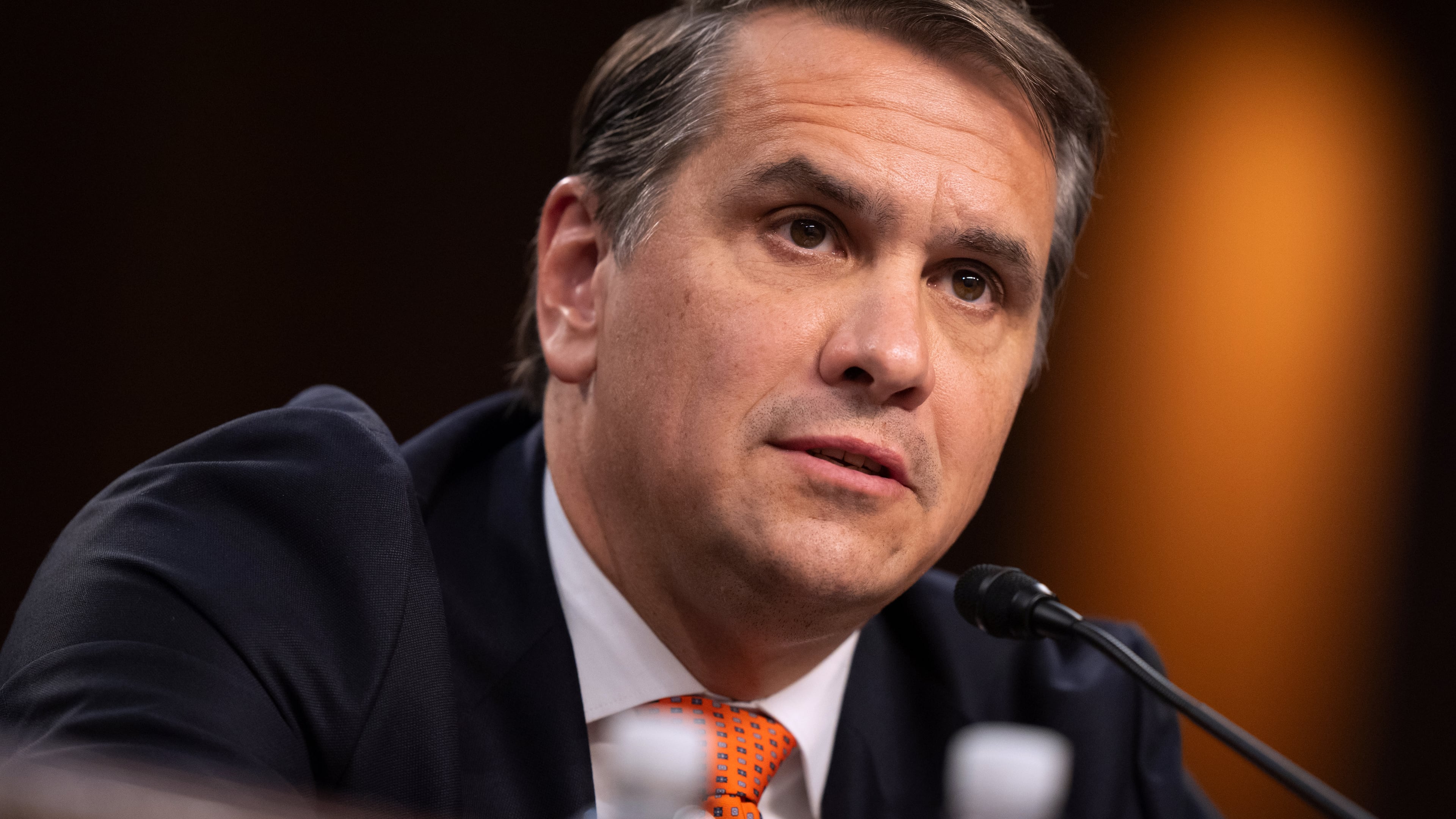 Acting Attorney General Todd Blanche appears before the Senate Judiciary Committee on Capitol Hill in Washington, Wednesday, July 15, 2026. (AP Photo/Mark Schiefelbein)