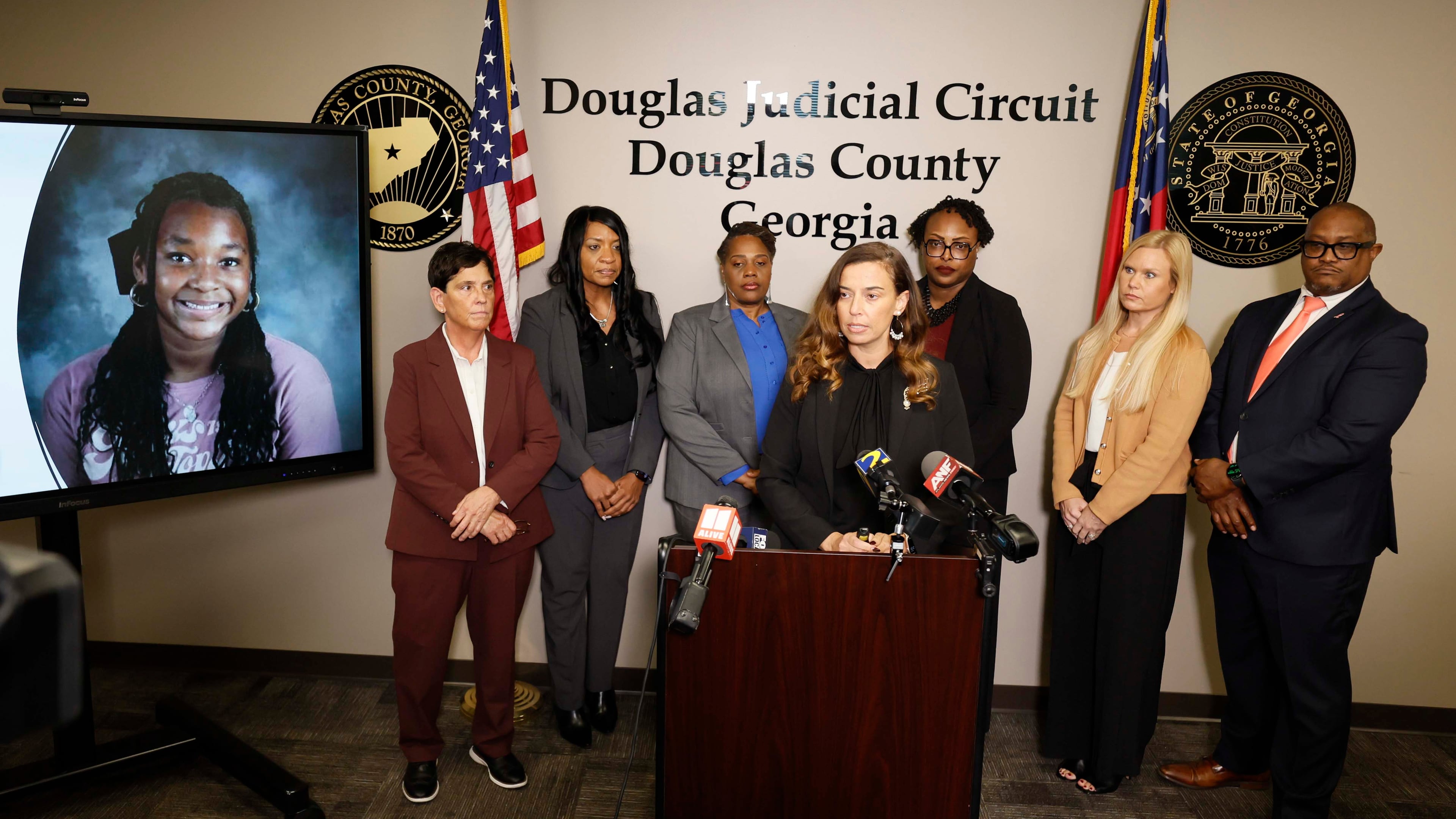 Douglas District Attorney Dalia Racine decided not to file criminal charges in connection with the death of Jada West after the investigation found she had an underlying heart condition. (Miguel Martinez/AJC)