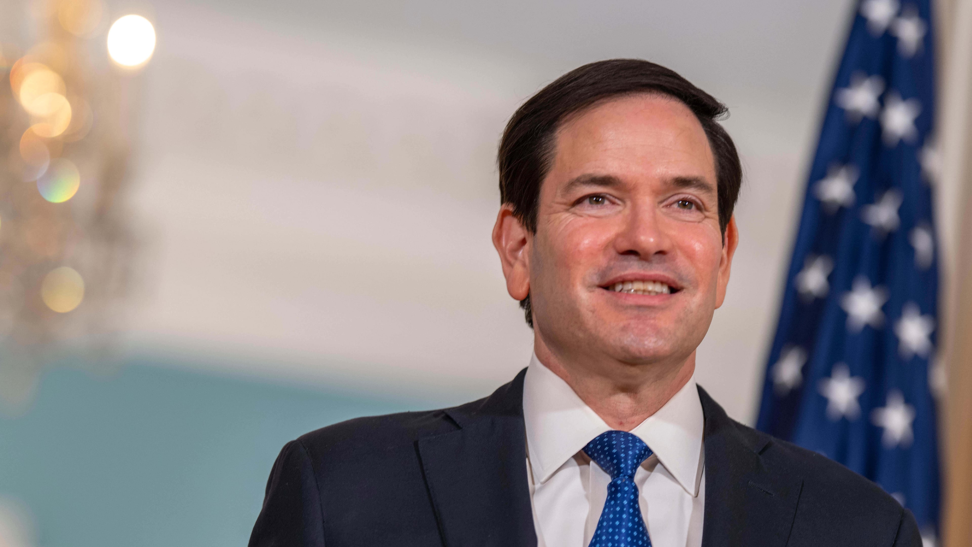 Secretary Marco Rubio meets with Belgian Foreign Minister Maxime Prévot at the State Department, Tuesday, Jan. 6, 2026 in Washington. (AP Phoro/Kevin Wolf)