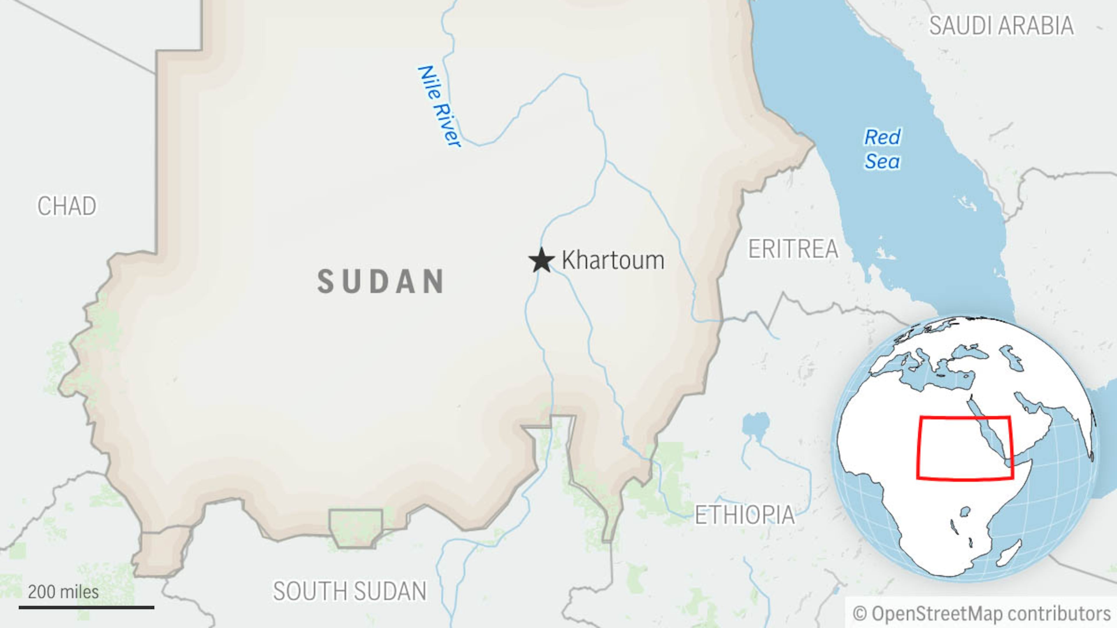 This is a locator map for Sudan with its capital, Khartoum. (AP Photo)