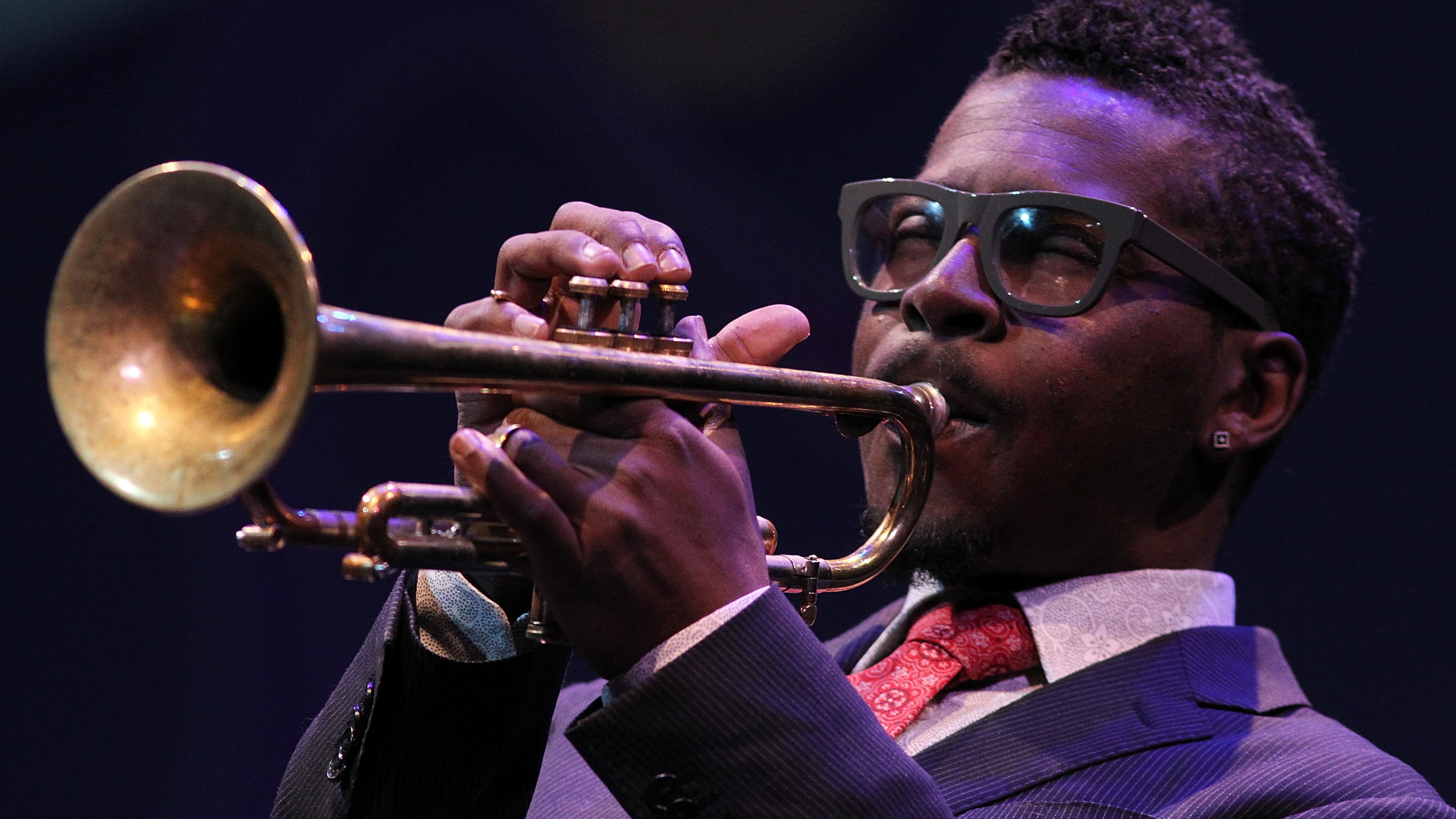 Roy Hargrove performs at the 2013 Thelonious Monk International Jazz Saxophone Competition at The John F. Kennedy Center for Performing Arts on September 16, 2013 in Washington, DC.