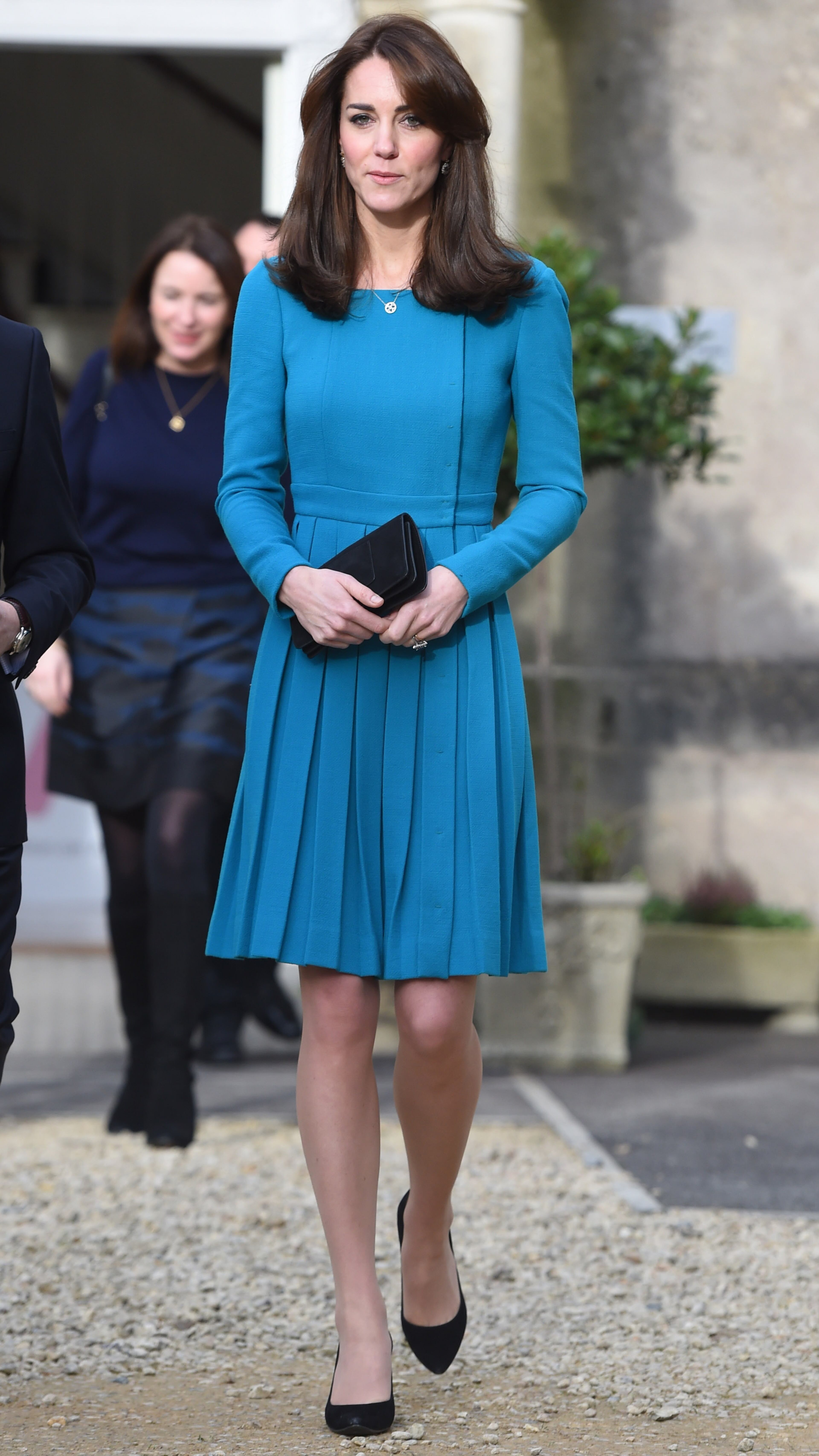 WARMINSTER, ENGLAND - DECEMBER 10: Catherine, Duchess of Cambridge, patron of 'Action on Addiction', visits the charity's Centre for Addiction Treatment Studies to see its work providing training, education and professional development for those working in addiction, on December 10, 2015 in Warminster, England. (Photo by Eddie Mulholland - WPA Pool /Getty Images)
