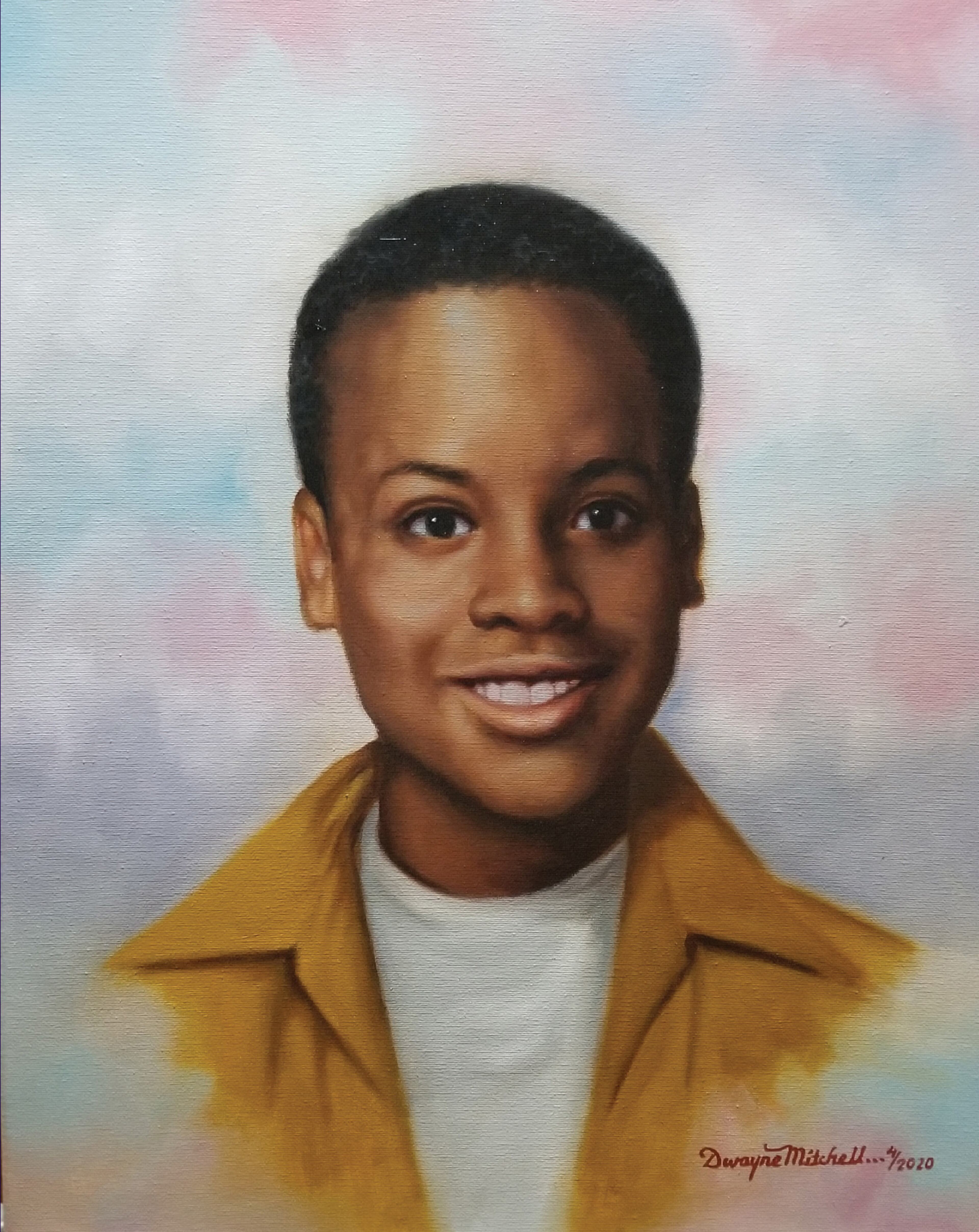 ANTHONY CARTER: Age 9, disappeared on July 6, 1980. Portrait painted by Dwayne Mitchell, for the Atlanta Children's Memorial Project. (Mayor's Office of Cultural Affairs)