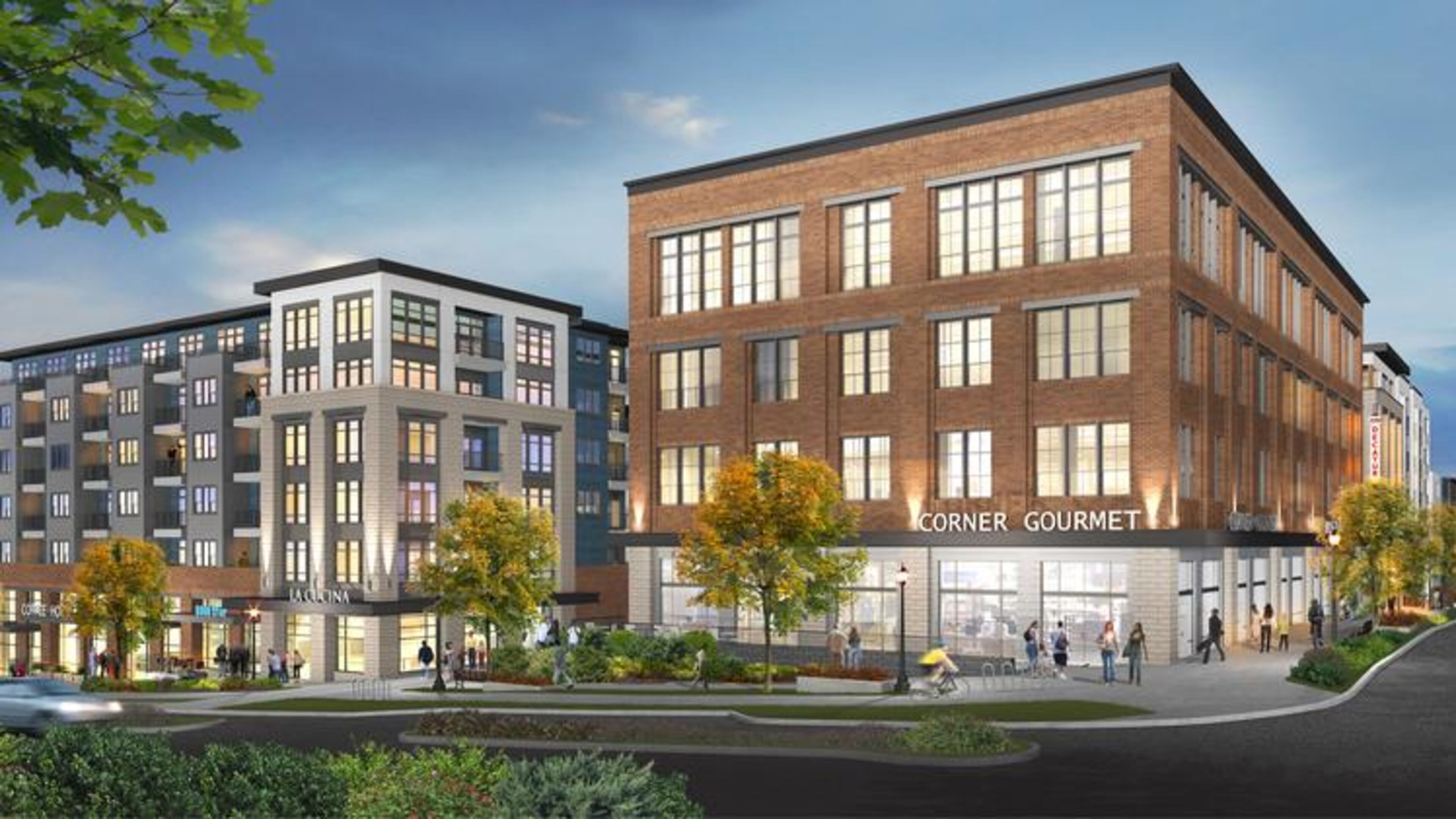 The most current rendition of Cousins Properties proposed mixed-use project at 120 West Trinity Place in Decatur. That is Commerce Drive to the right. Courtesy of Cousins Properties.