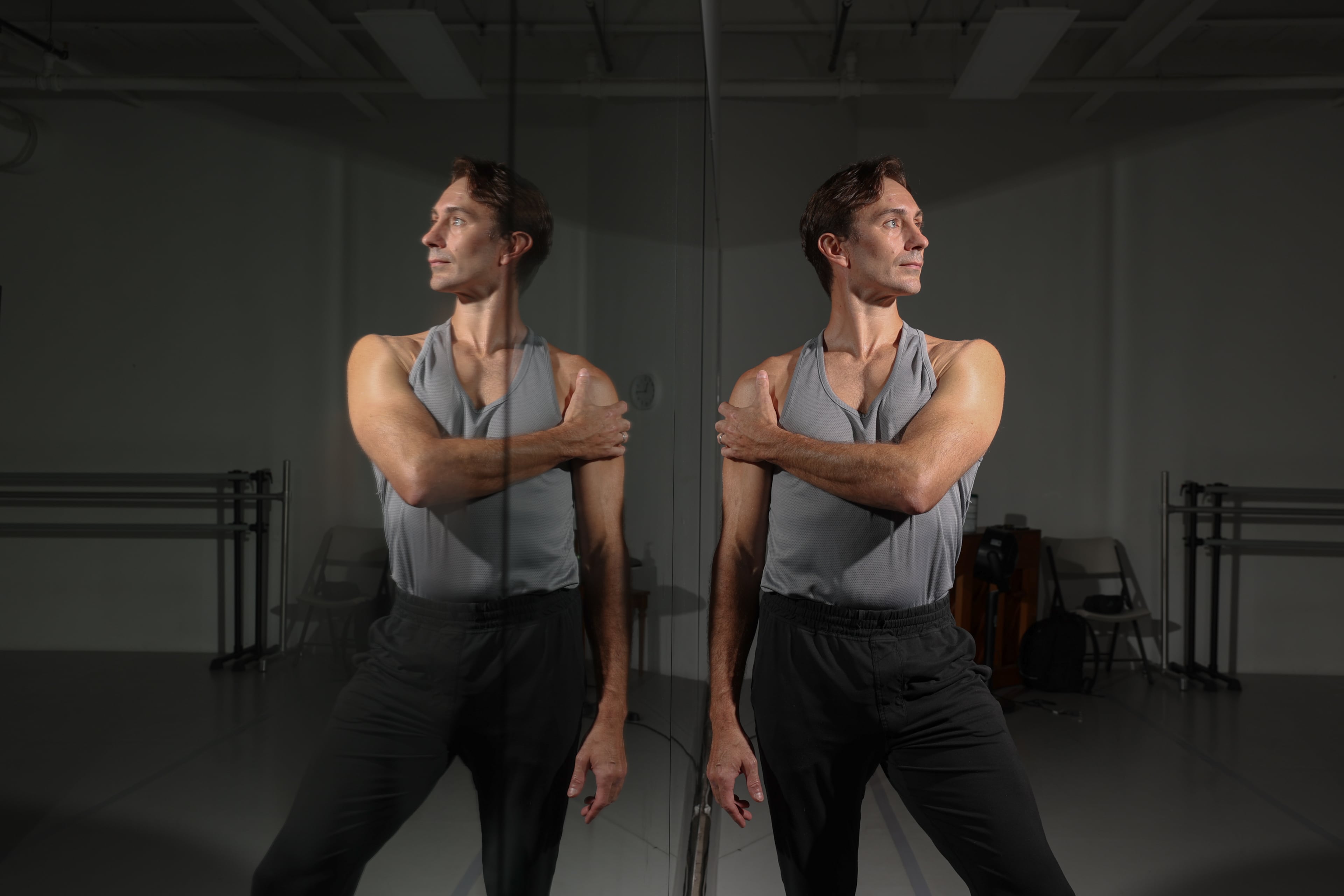 Christian Clark's ankles and knees may ache after a performance at age 43, but Terminus' senior member maintains a compelling presence onstage and his partnering skills and behind-the-scenes work continue to enrich the company. (Arvin Temkar/AJC)