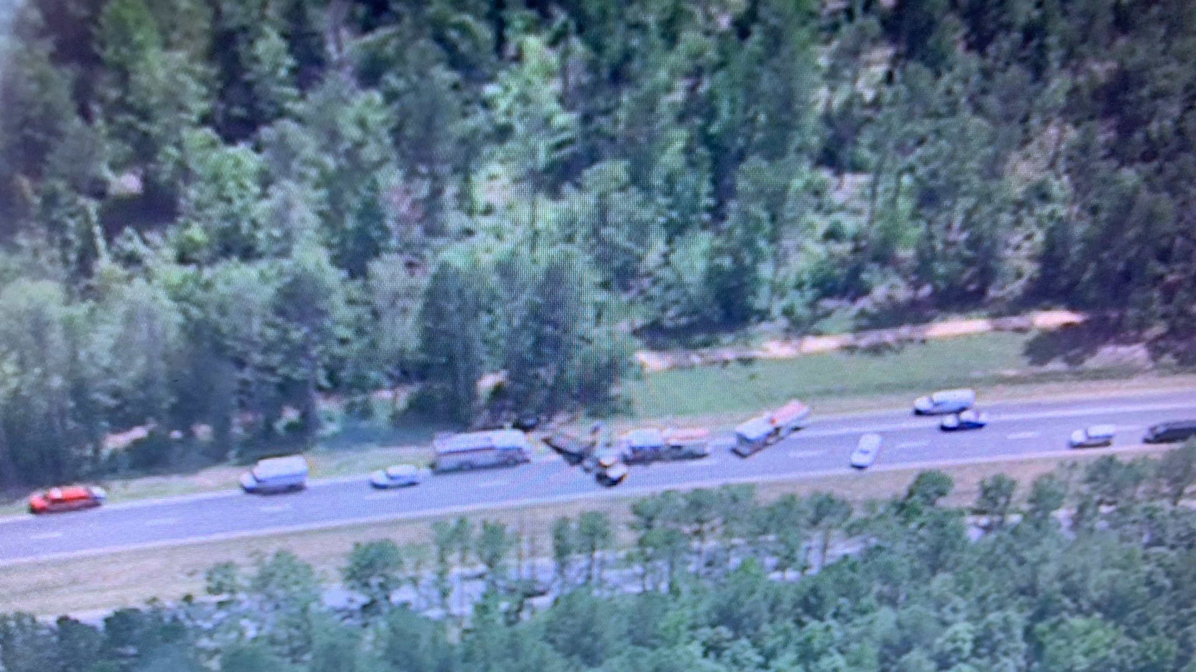 A deadly wreck blocked all eastbound traffic on a North Georgia highway for about an hour Monday afternoon.