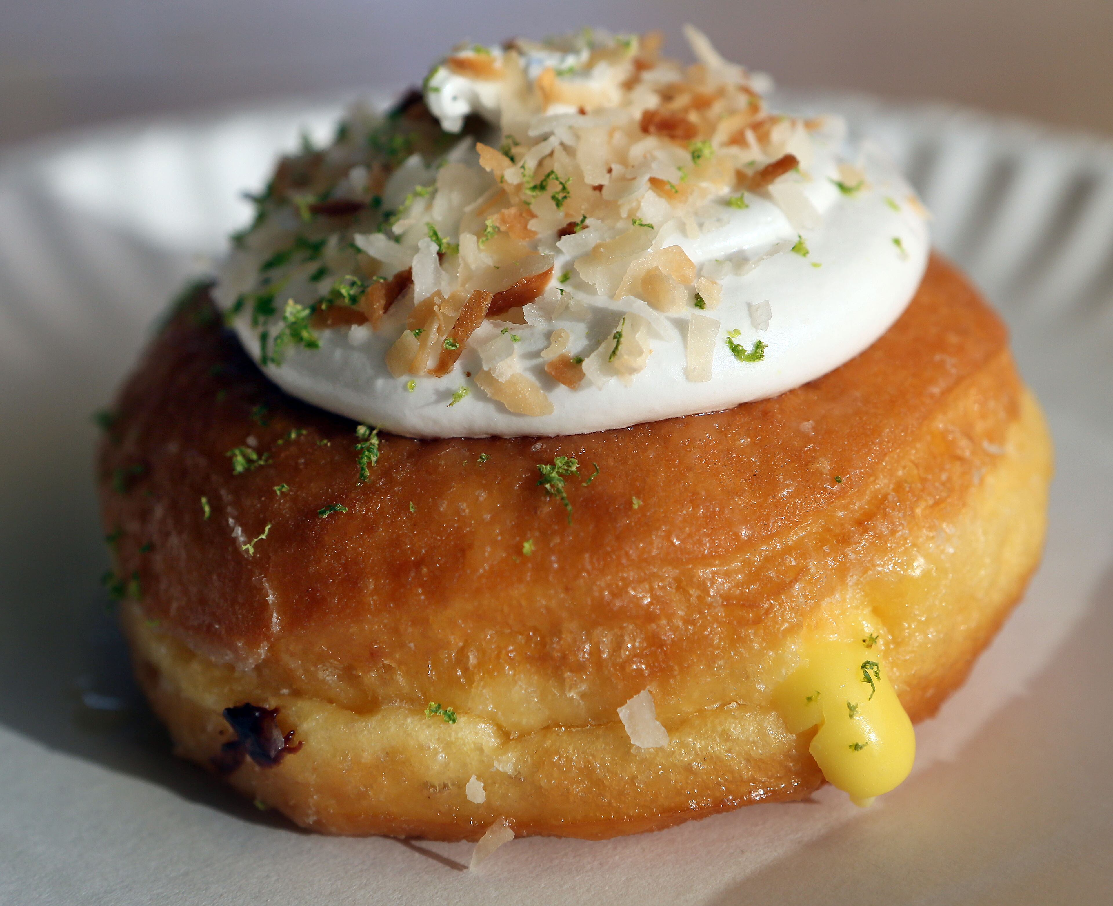 Passionfruit Coconut Lime Bismark from Dutch Monkey Doughnuts