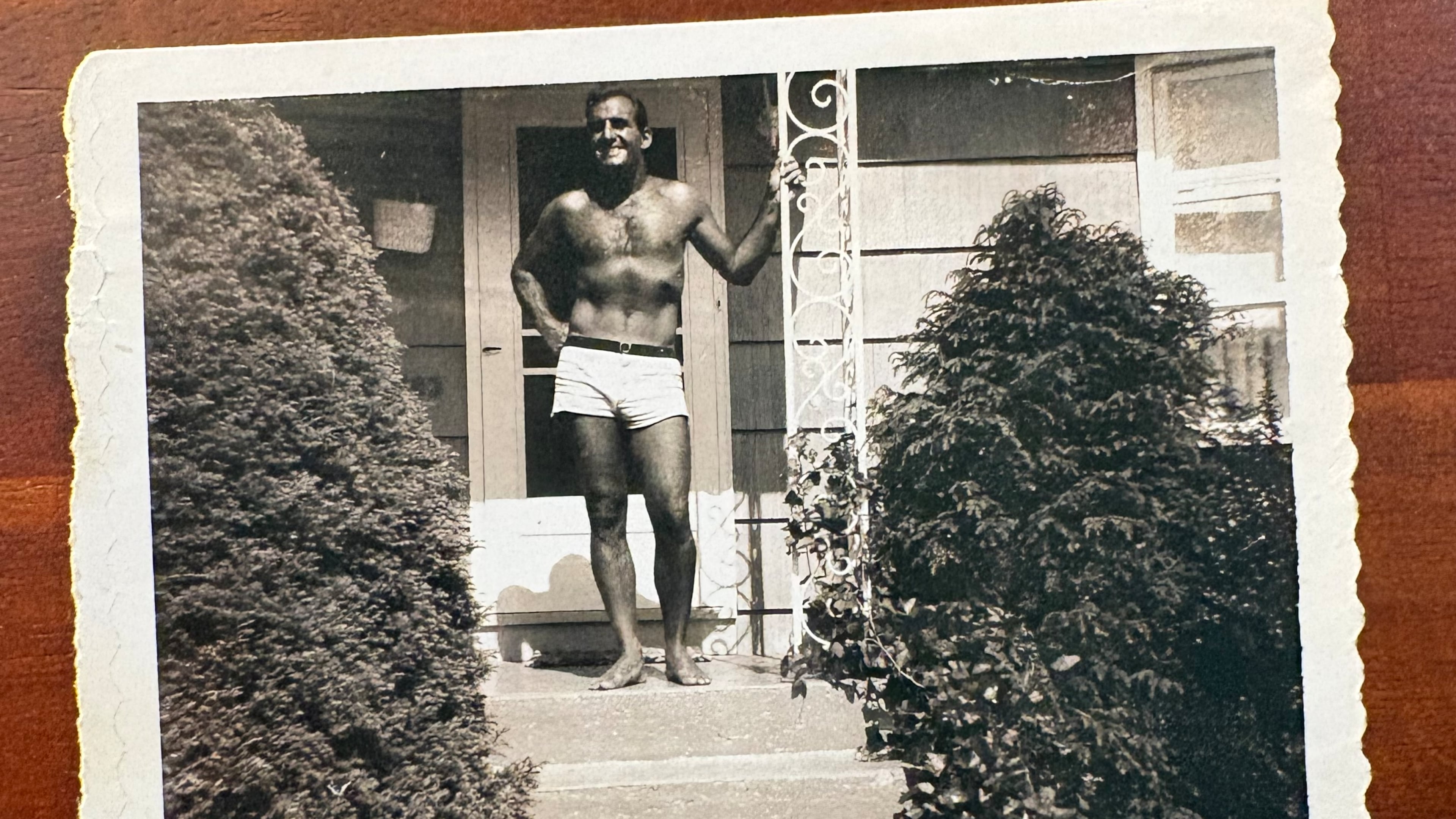 Maintaining a dark tan was top priority for Lou Junod. As a child, Tom Junod adored his flashy, handsome, attention-seeking father. (Courtesy of Doubleday)