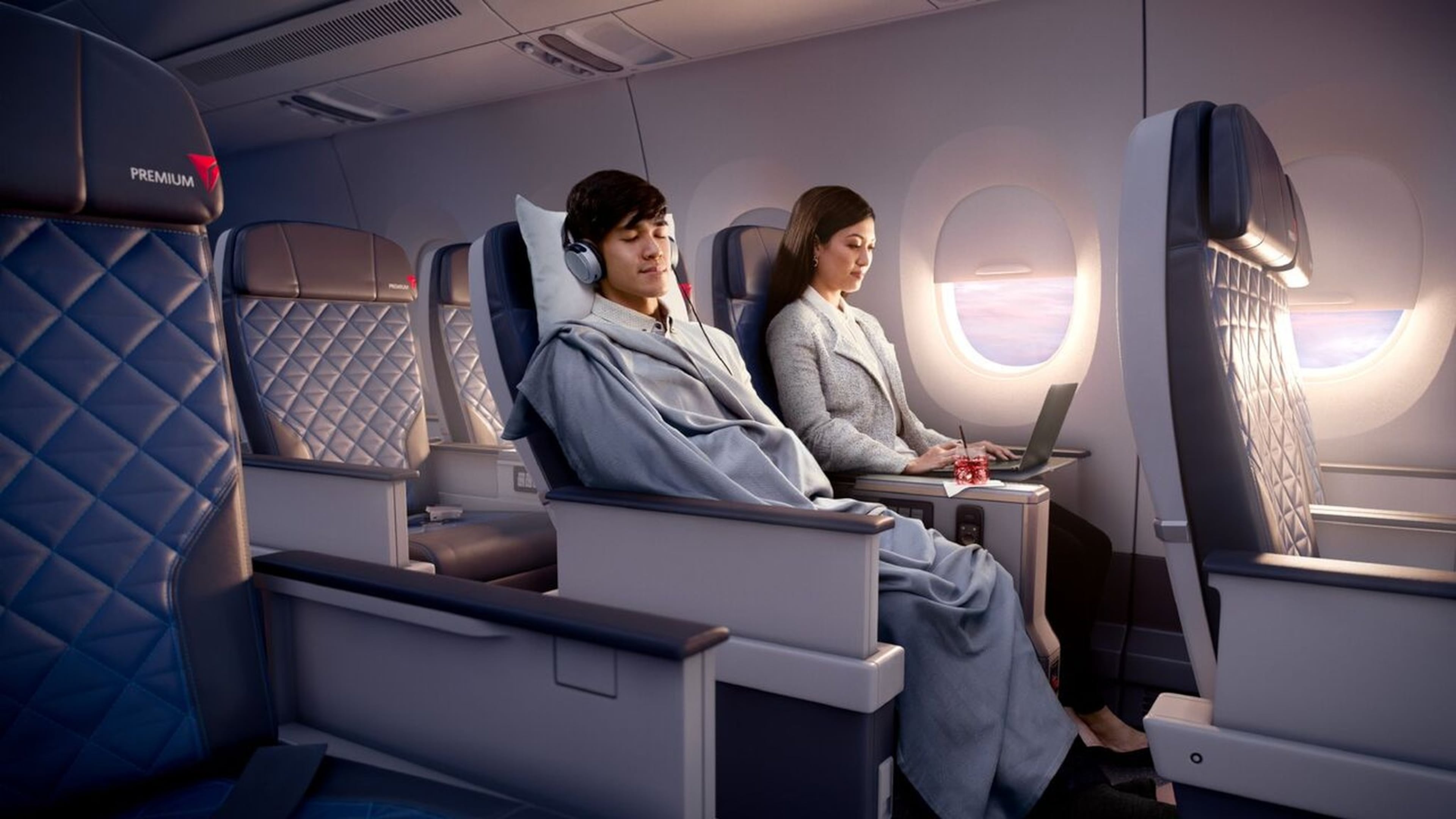 Delta premium economy seats. Source: Delta Air Lines.