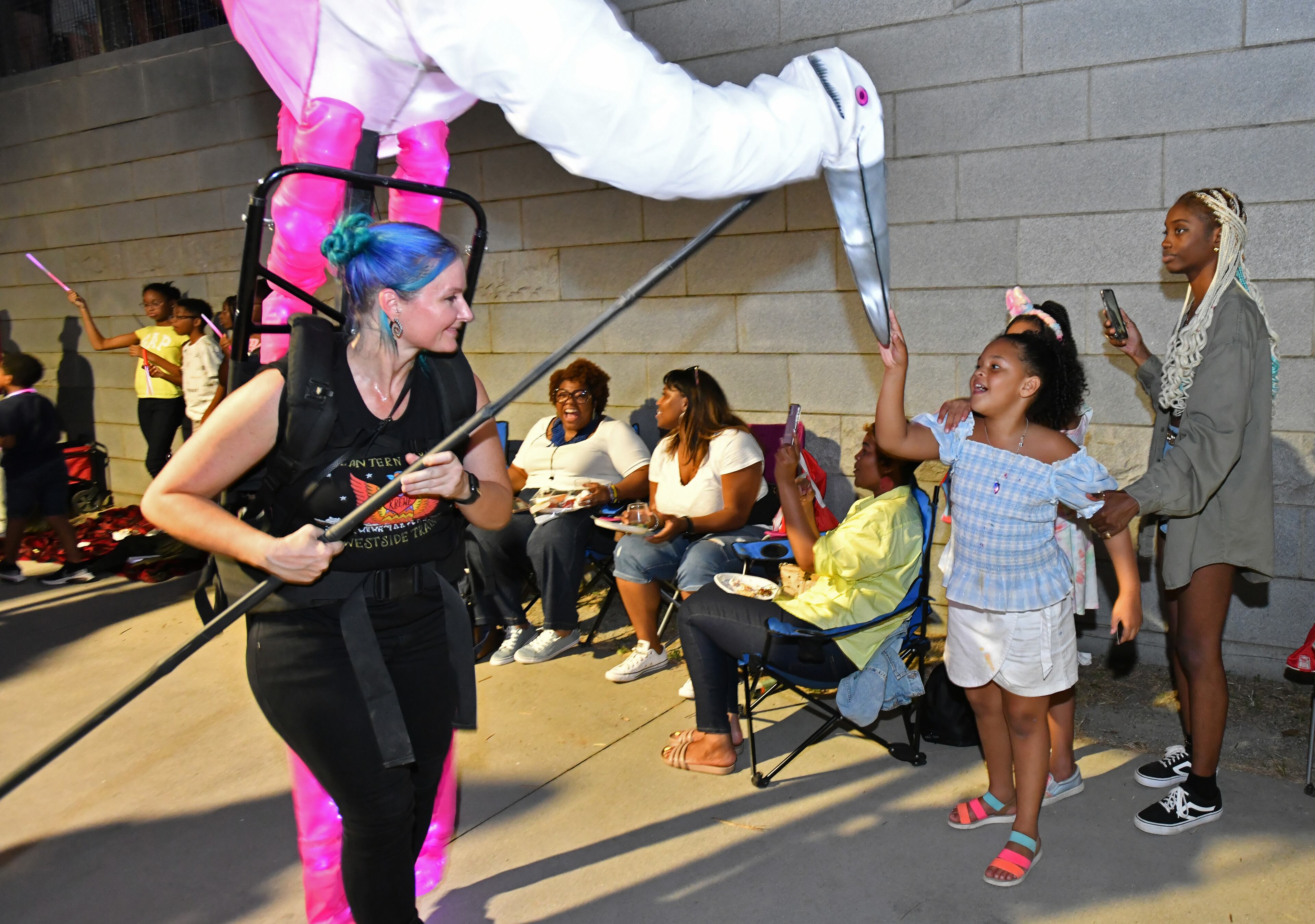 After a two-year hiatus because of the pandemic, thousands of participants and onlookers enjoy the Atlanta Beltline Lantern Parade on the Westside Trail on Saturday night, May 21, 2022. (Hyosub Shin / Hyosub.Shin@ajc.com)