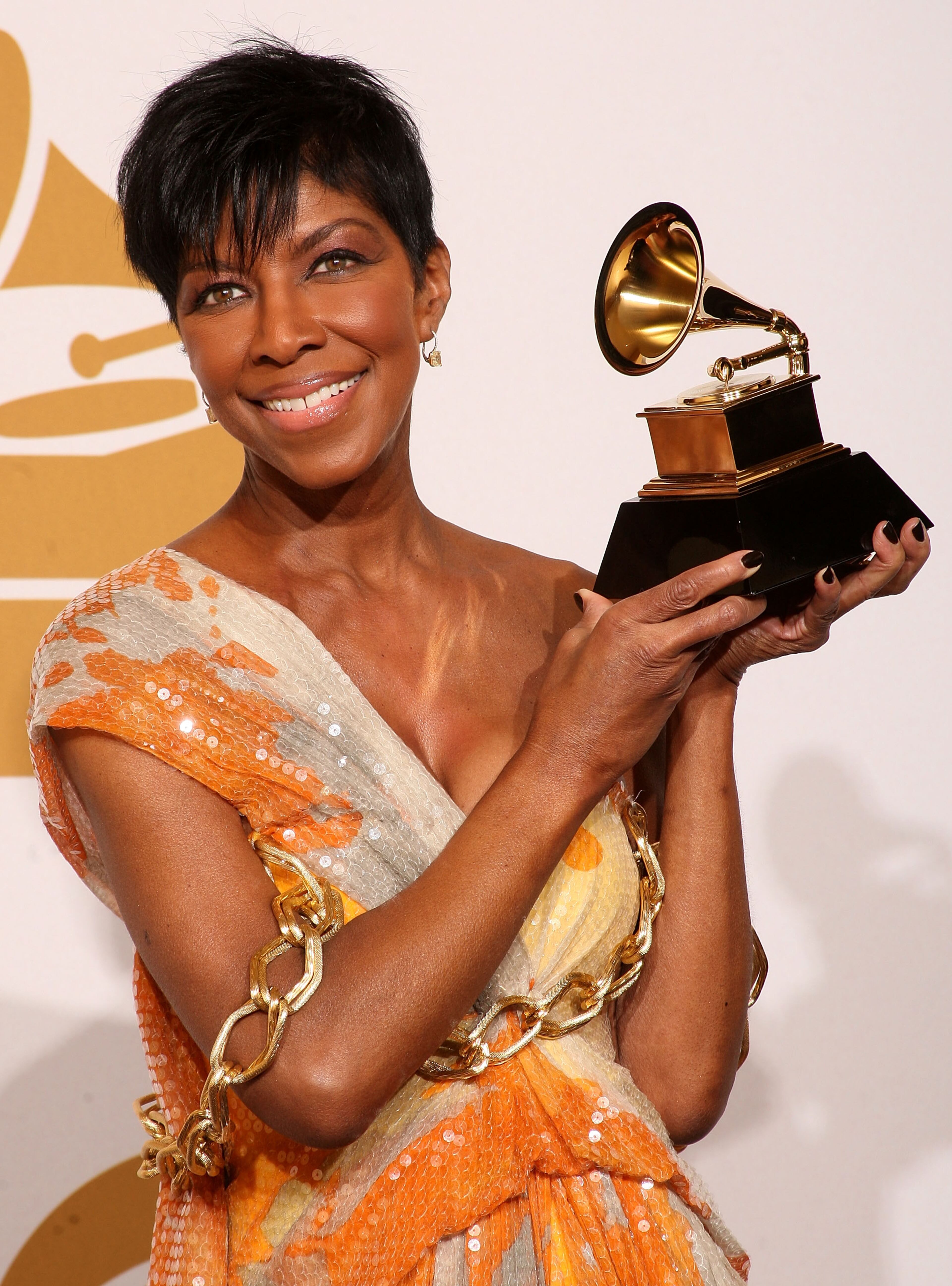 Singer Natalie Cole, winner of the Best Traditional Pop Vocal Album "Still Unforgettable" poses in the press room during the 51st Annual Grammy Awards held at the Staples Center on February 8, 2009 in Los Angeles, California. (Photo by Jason Merritt/Getty Images)