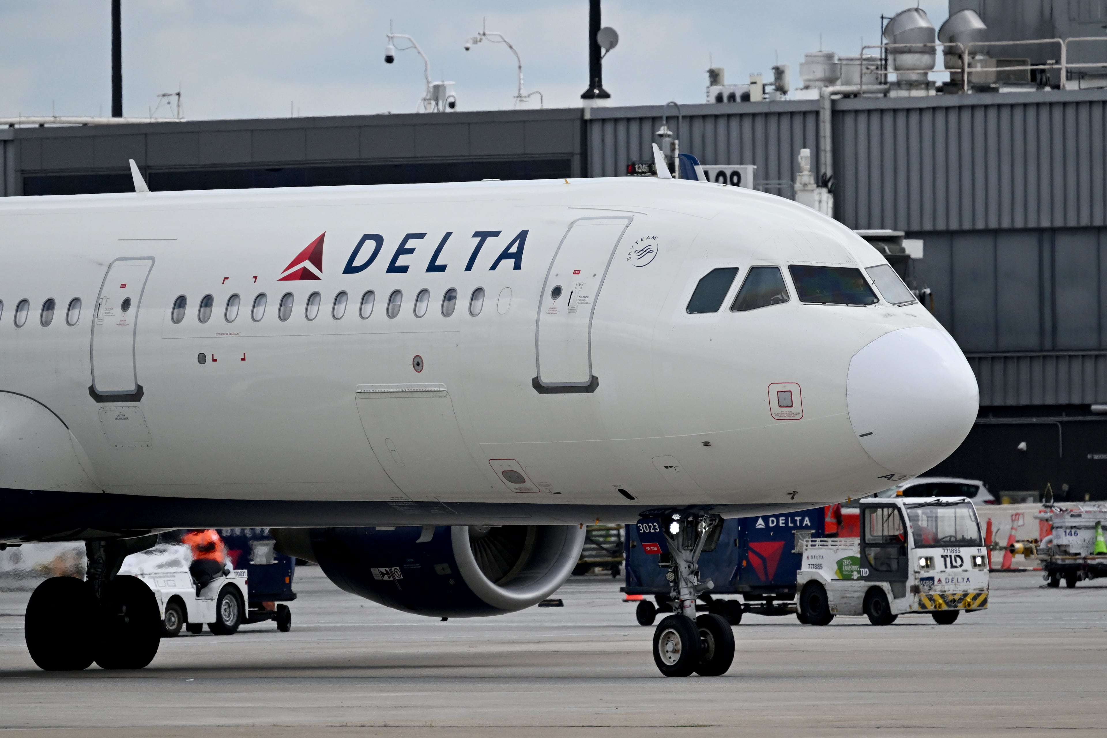 A Delta plane at Hartsfield-Jackson Atlanta International Airport on Thursday, May 28, 2026, in Atlanta. (Hyosub Shin/AJC)