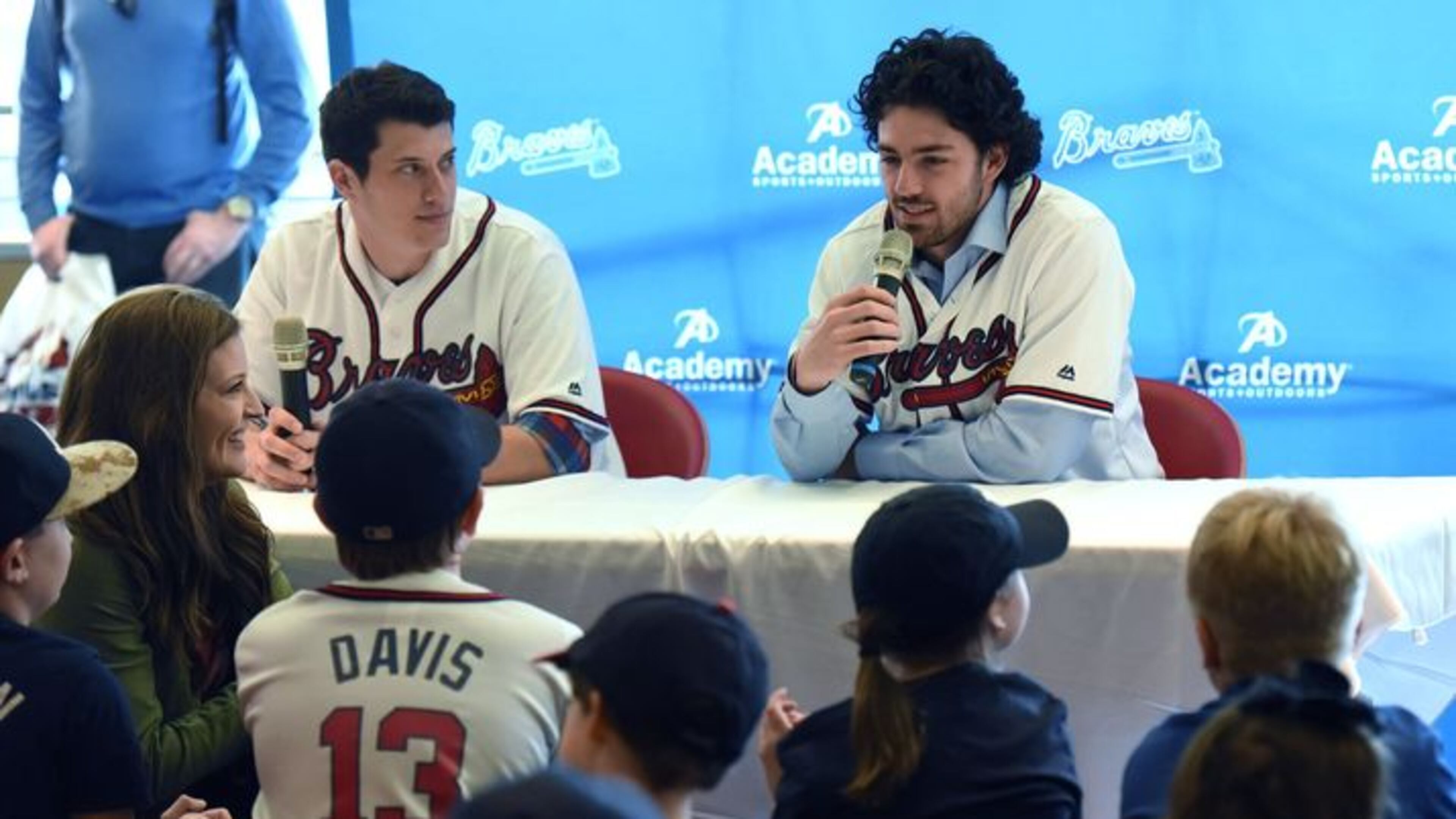 All the young dudes: Matt Wisler and Dansby Swanson. (Hyosub Shin/AJC)