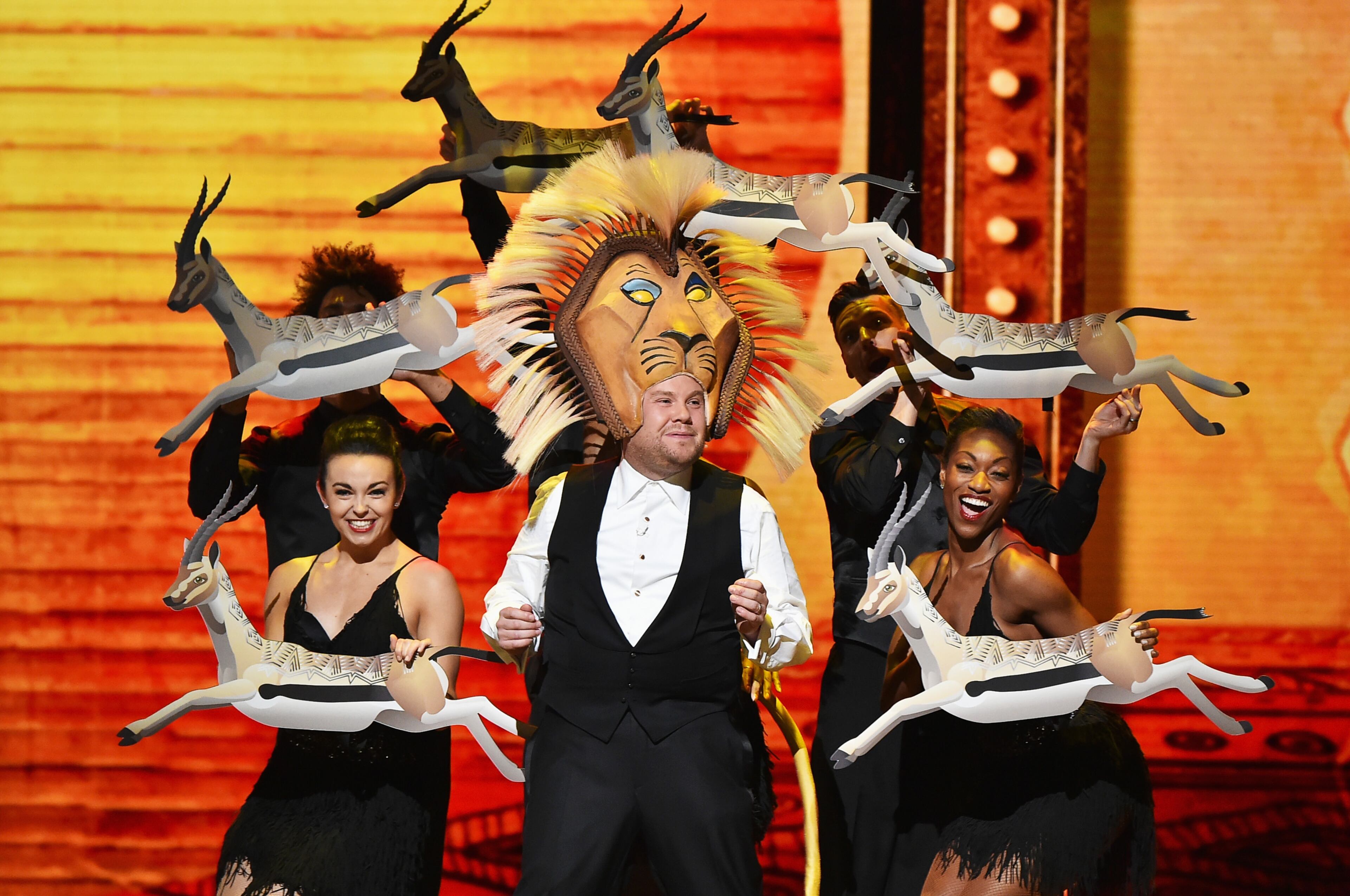 NEW YORK, NY - JUNE 12: Host James Corden performs onstage during the 70th Annual Tony Awards at The Beacon Theatre on June 12, 2016 in New York City. (Photo by Theo Wargo/Getty Images for Tony Awards Productions)