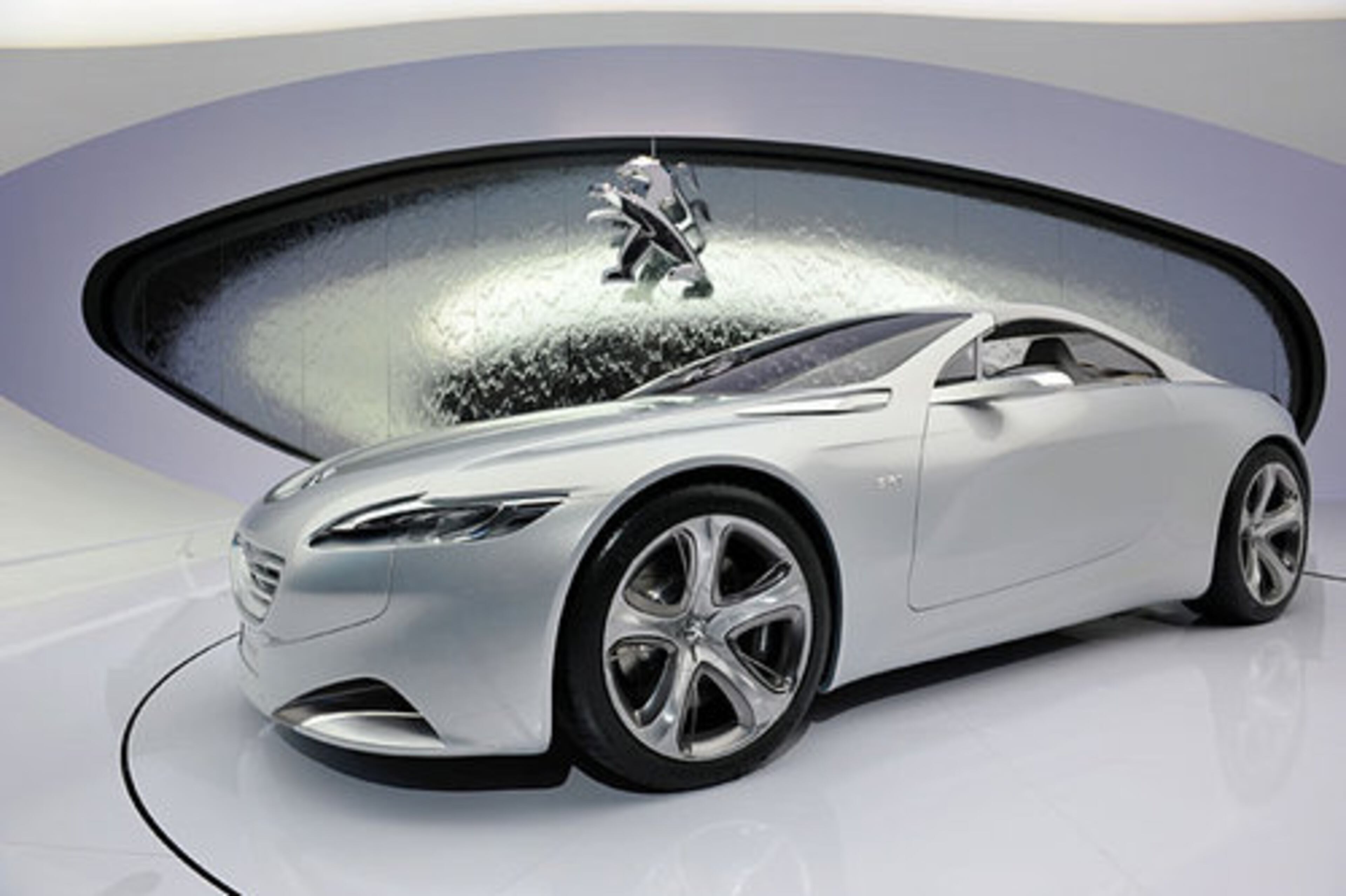 The Peugeot SR1 concept car is seen on display on the first press day of the Geneva International Motor Show in Geneva, Switzerland.