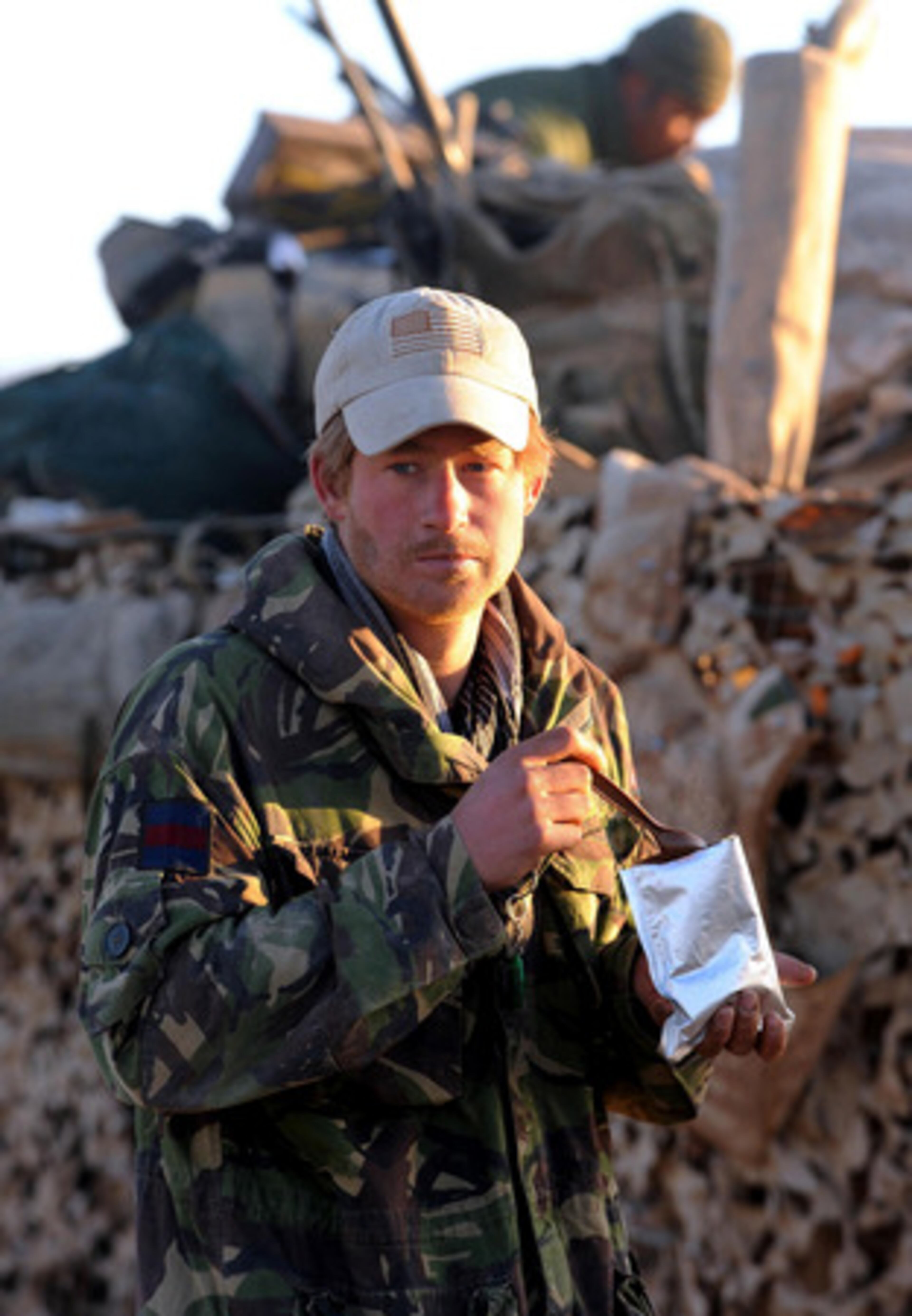 The prince eats a meal on Feb. 19.