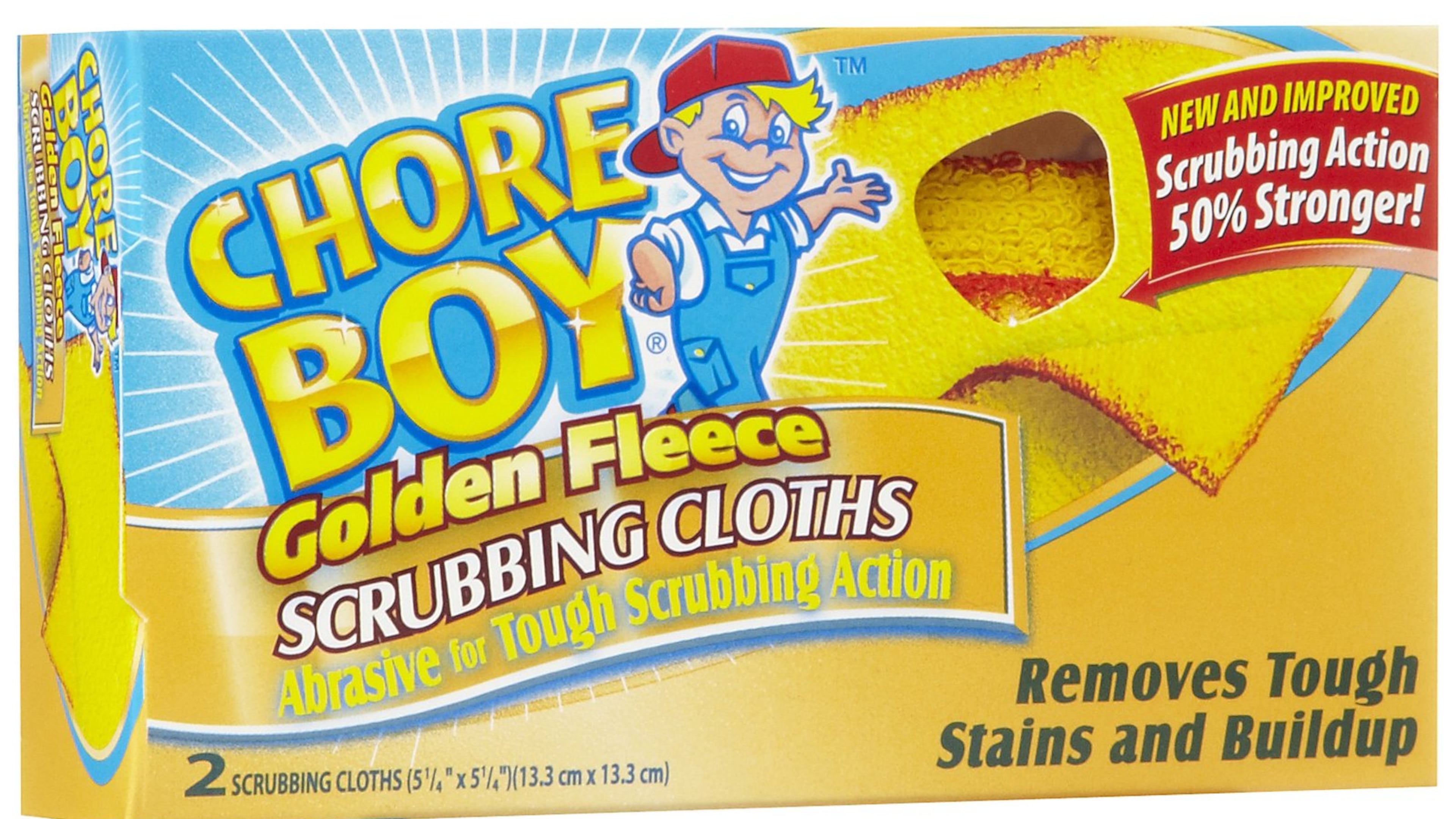 Chore Boy scrubbing cloths are as flexible as a dishcloth but tough enough to tackle pots, pans and even appliances.