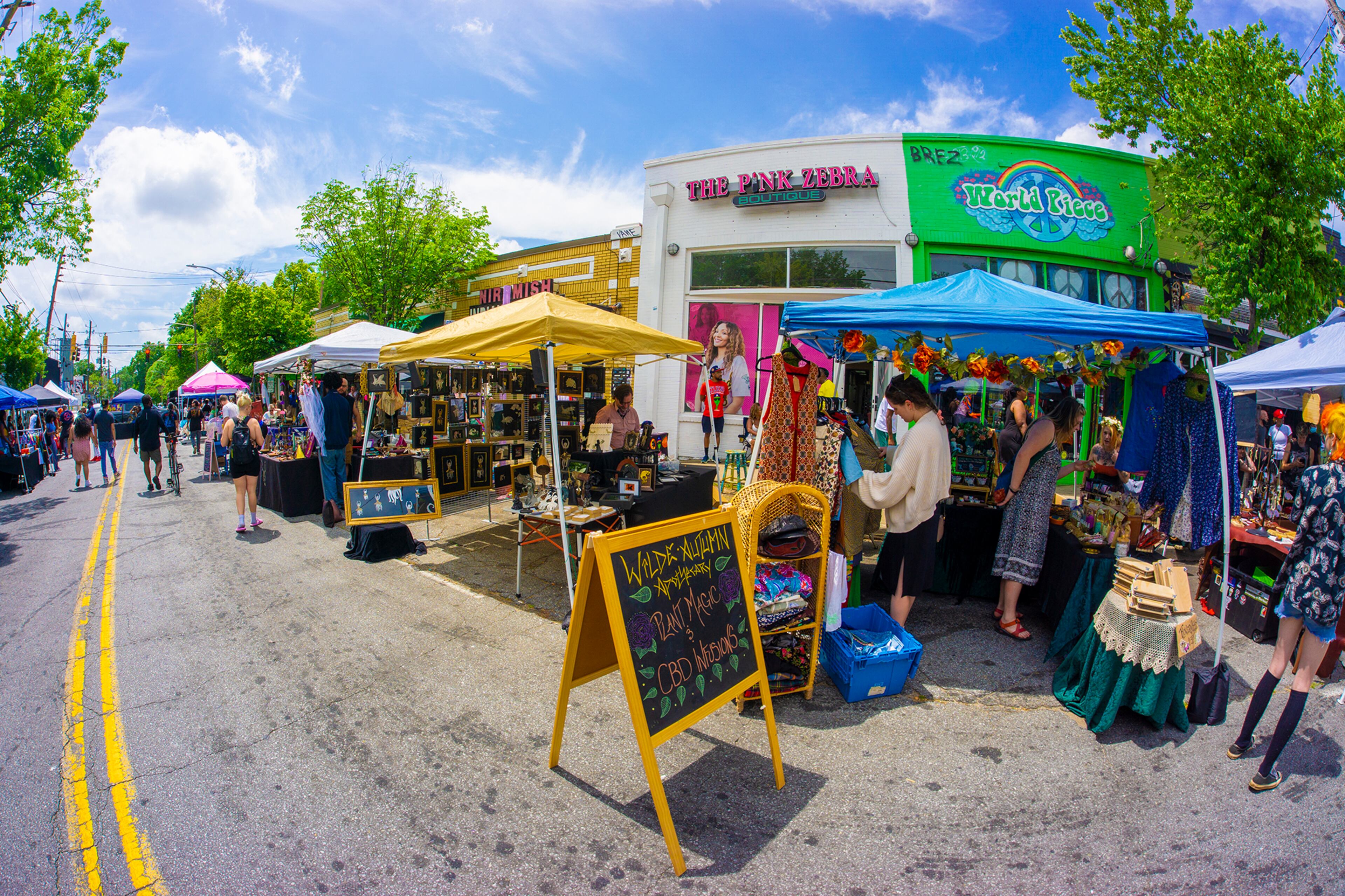 Vendors will line the street along Seminole Avenue at the Little 5 Fest at Little Five Points.
(Courtesy of Little 5 Points Business Association / Reid Koski)