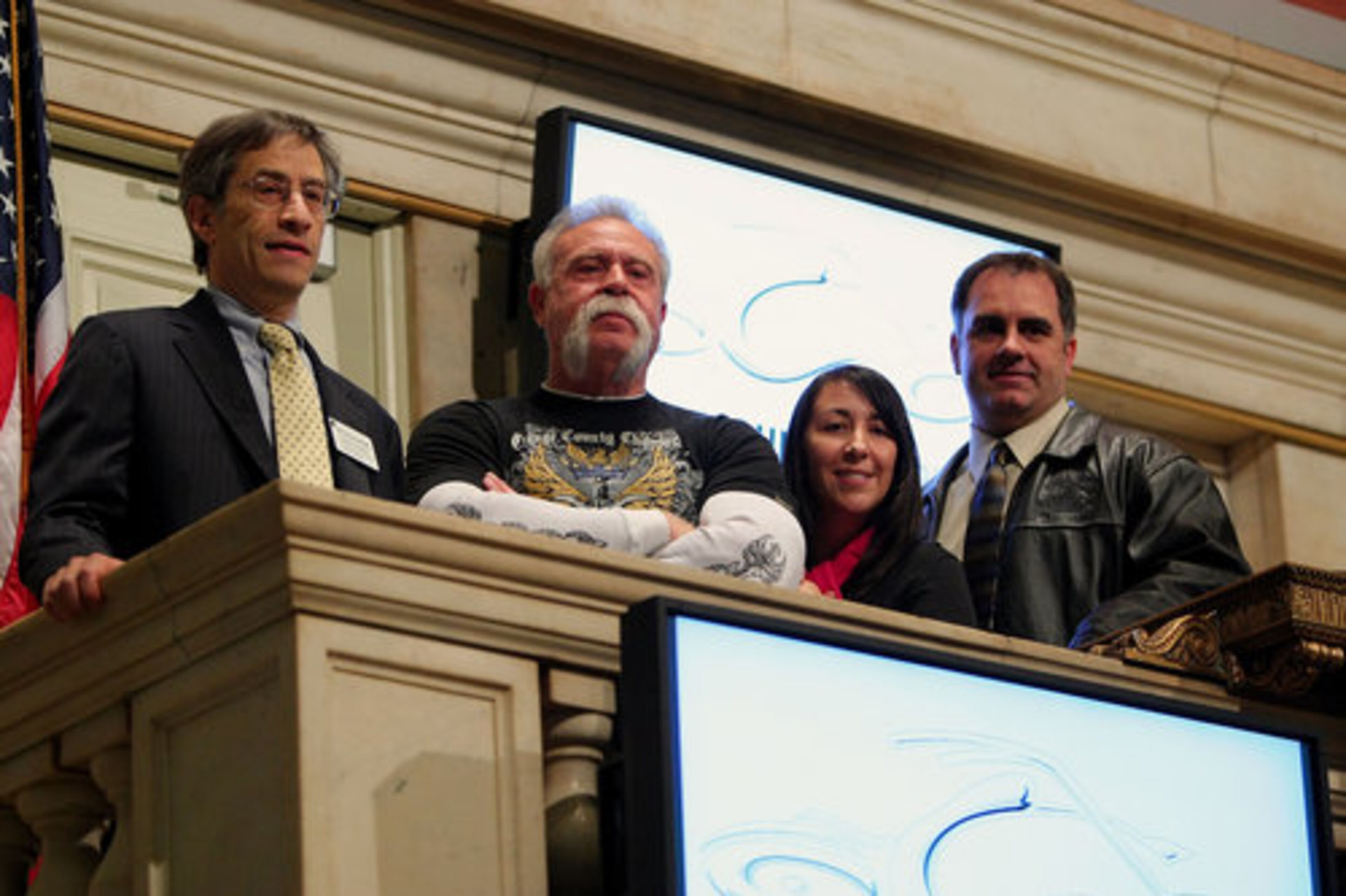 THAT 'AMERICAN CHOPPER' GUY: Paul Teutul Sr. brought the muscle on March 11 of this year, but his presence could only push the Dow up a measly three points that day, to close at 6930. Next time, more power!