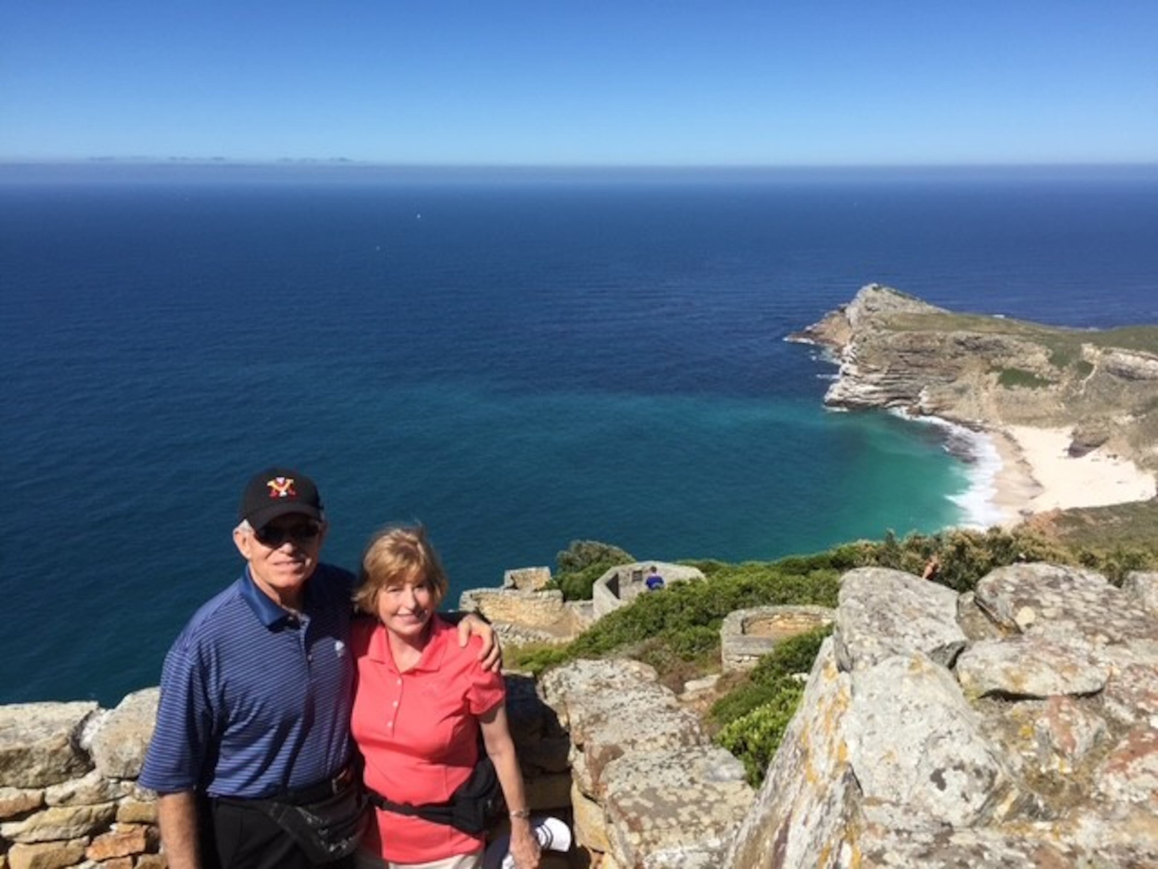 Ted and Betty Cooley traveled the world to destinations like Cape Town, South Africa, teaching bridge on cruise ships. Today, Ted still conducts bridge games at Park Springs, a senior living community in Stone Mountain. (Courtesy of Ted Cooley)